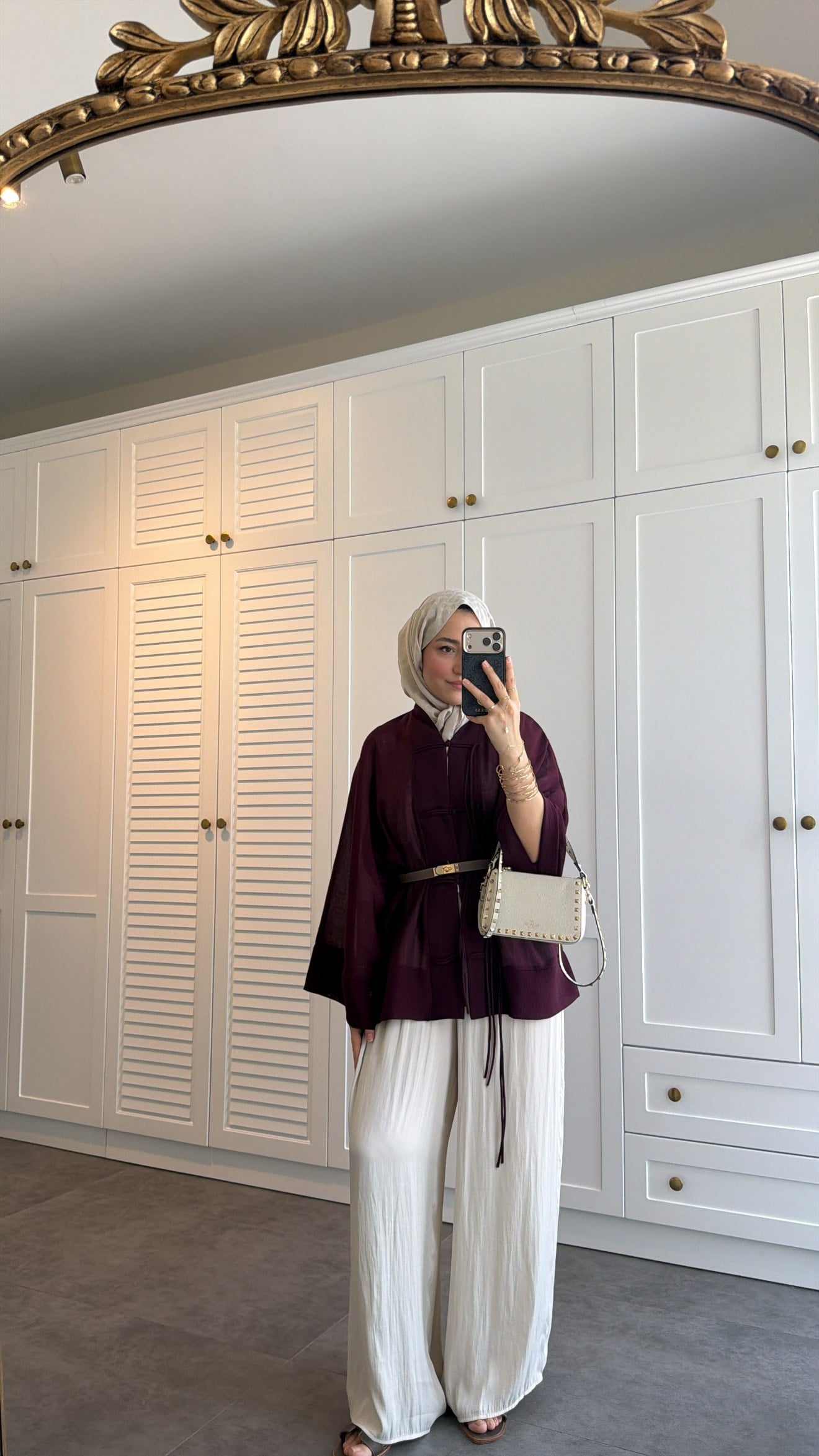 Sedef Tül Premium Kimono  Burgonya