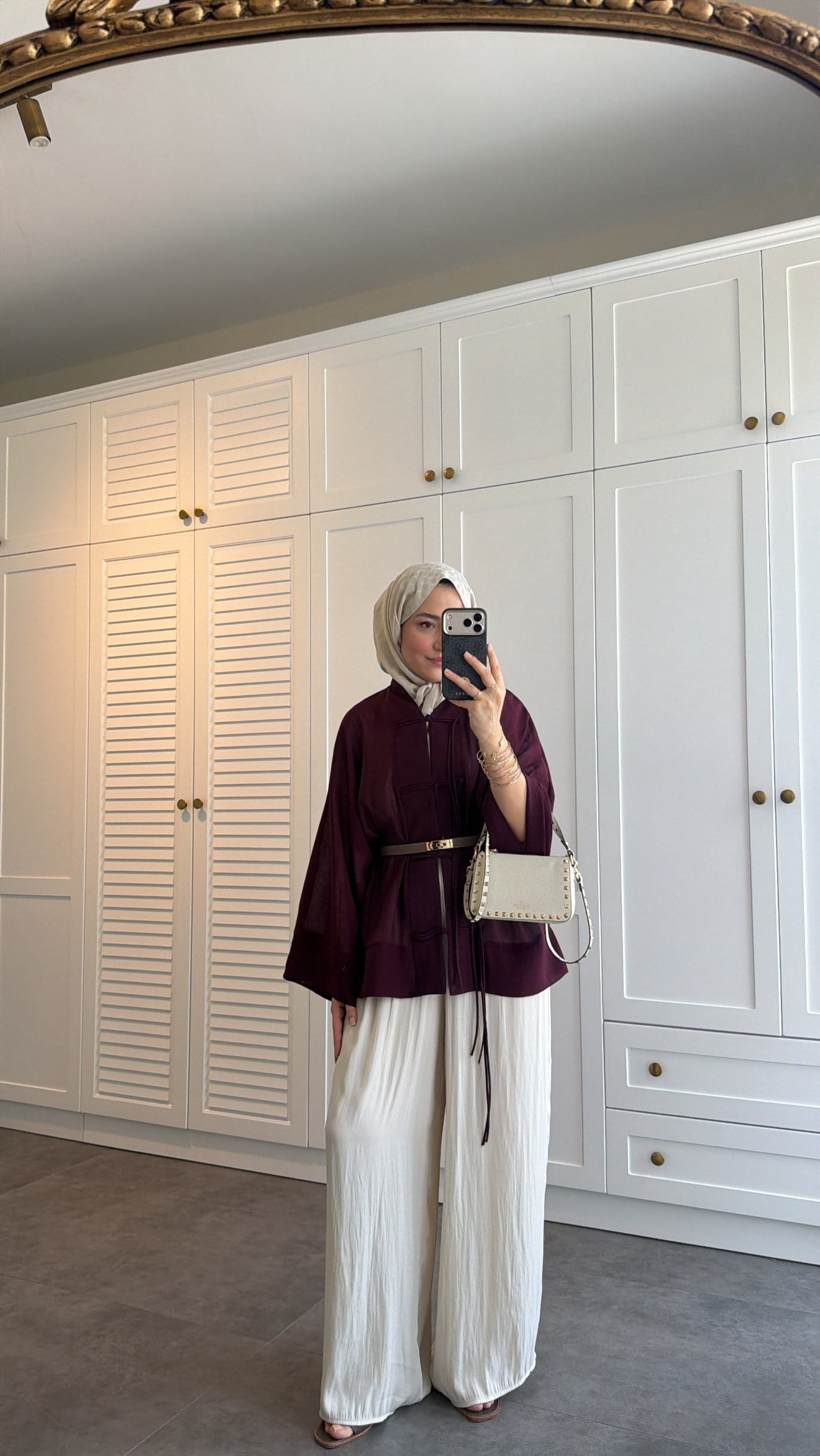 Sedef Tül Premium Kimono  Burgonya