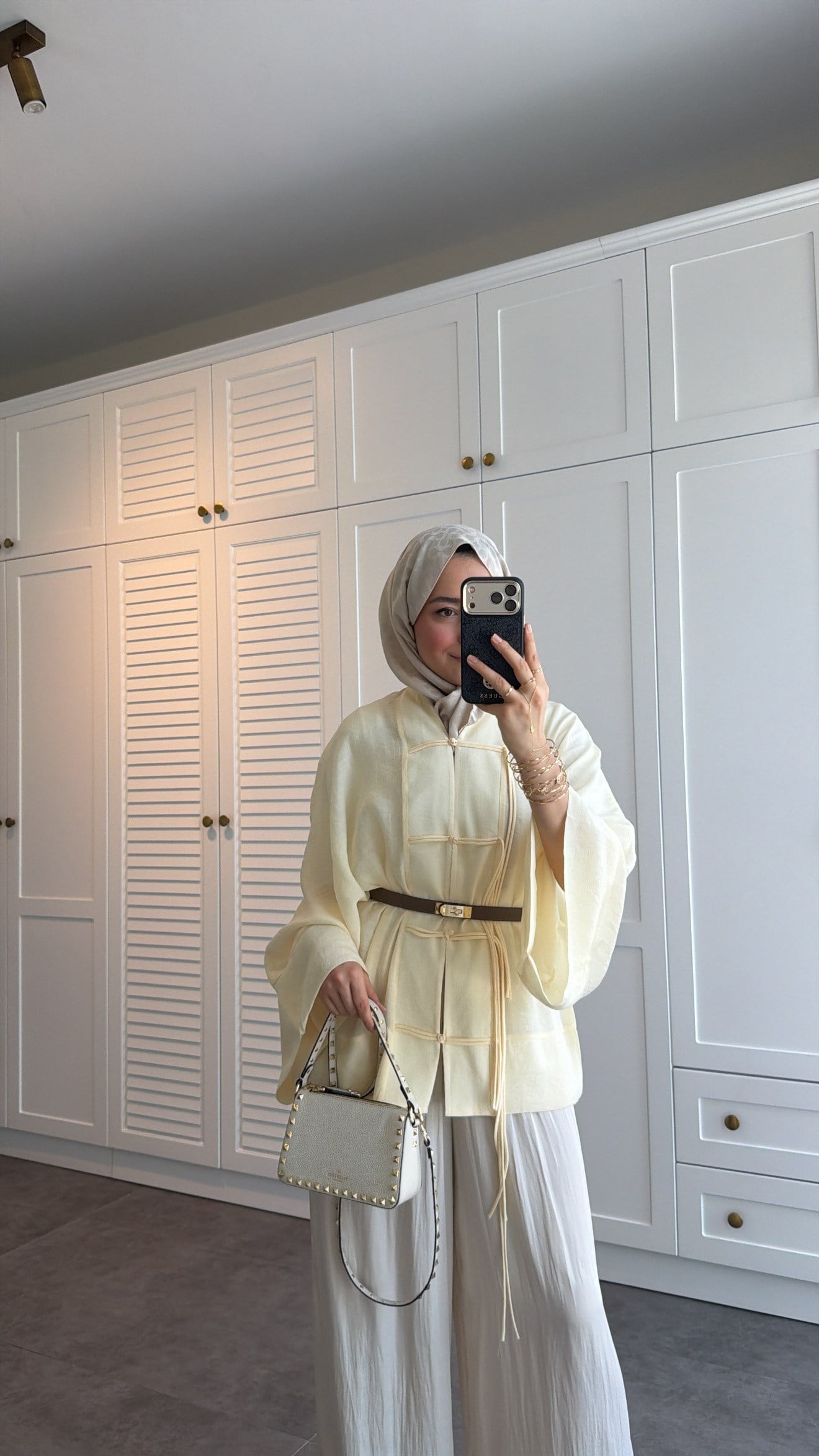 Sedef Tül Premium Kimono  Butter Yellow