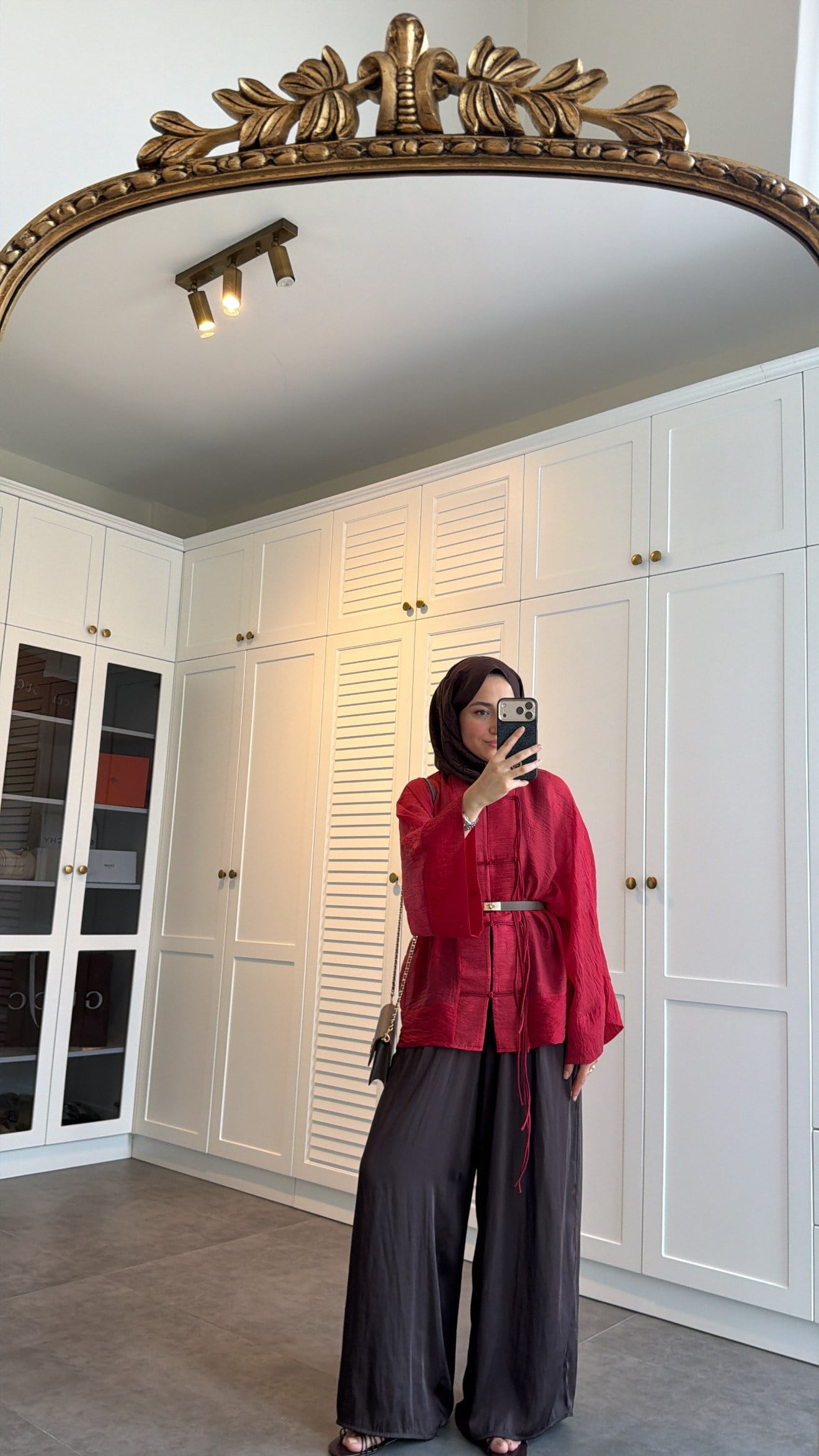 Sedef Tül Premium Kimono Kırmızı