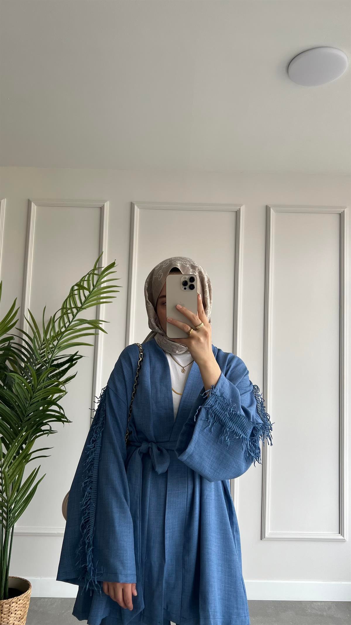 Şerit Süs Kimono Takım