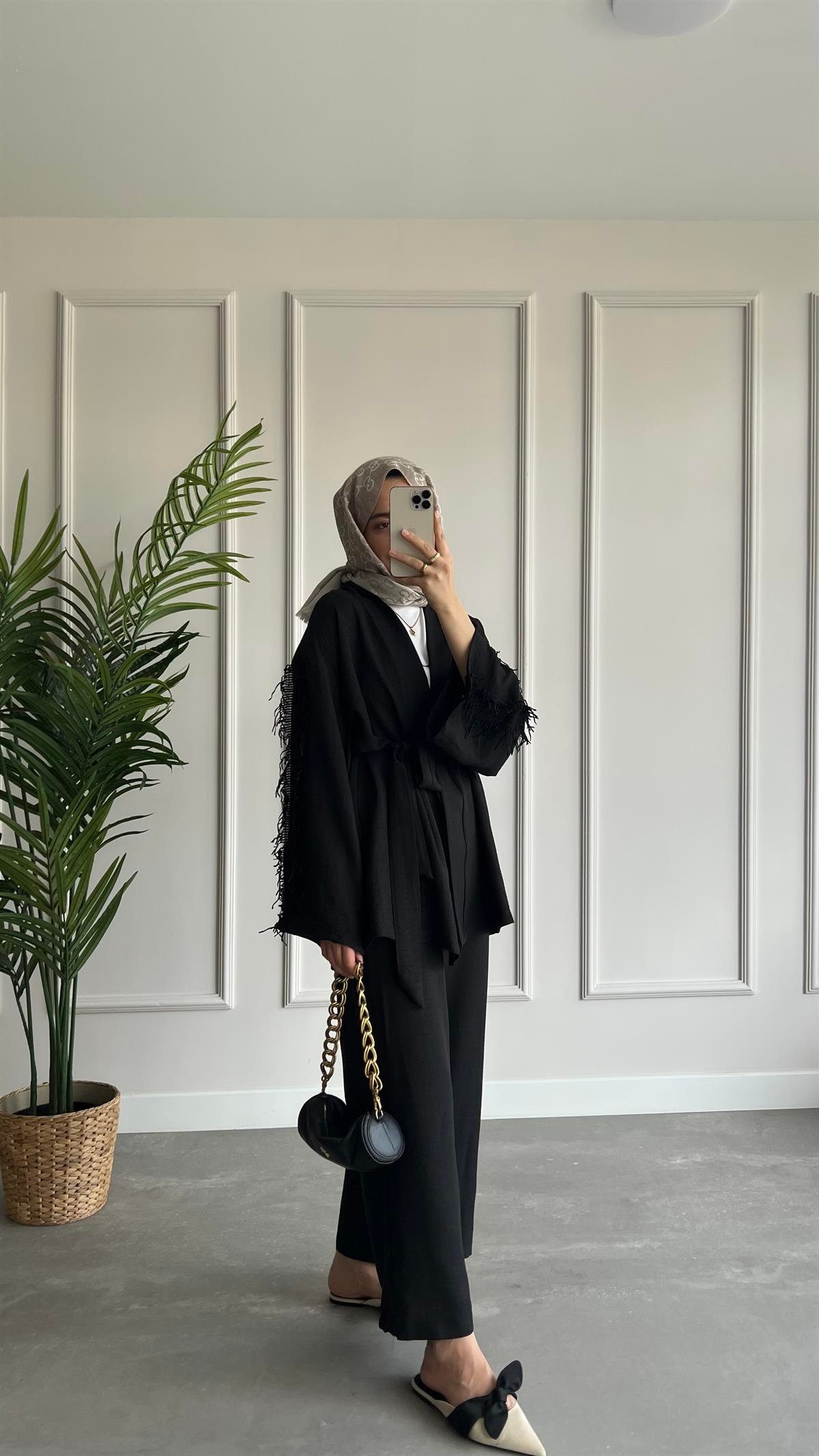 Şerit Süs Kimono Takım