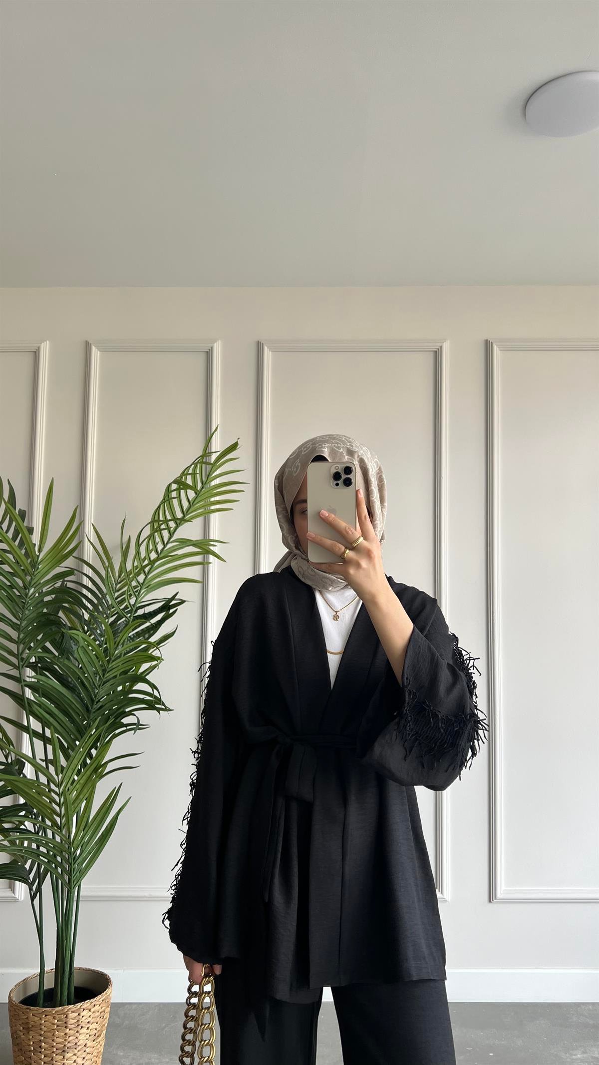 Şerit Süs Kimono Takım