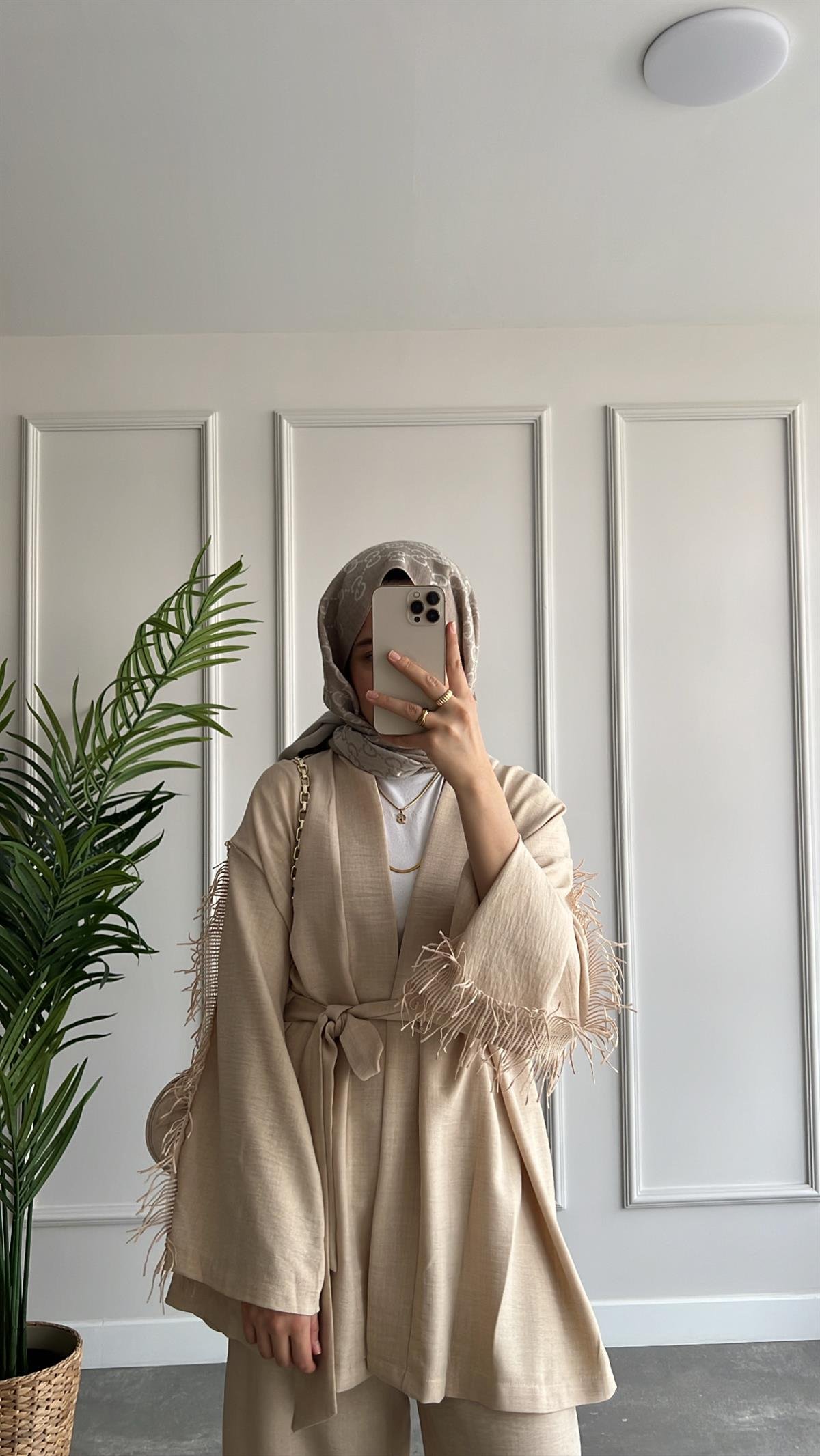Şerit Süs Kimono Takım