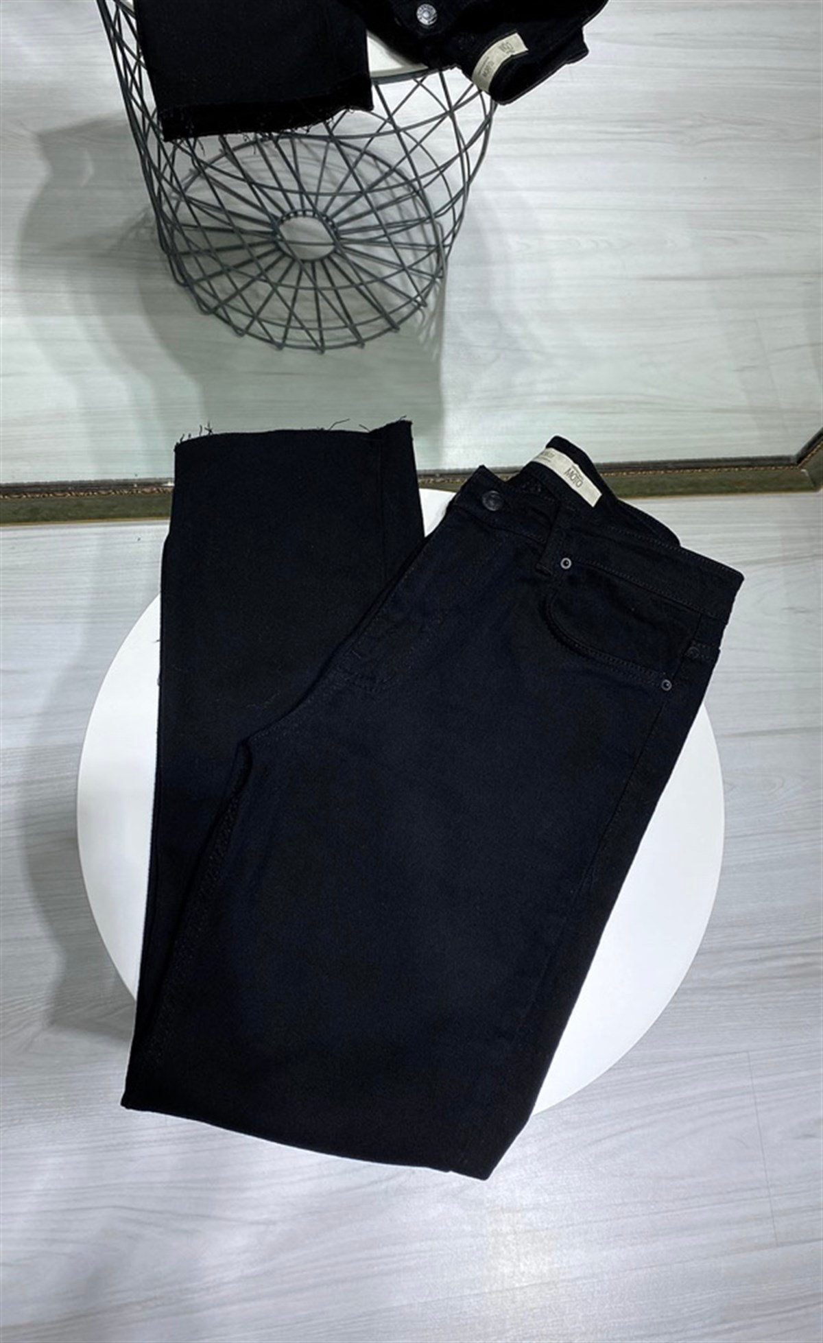 Siyah Mom Fit Jean