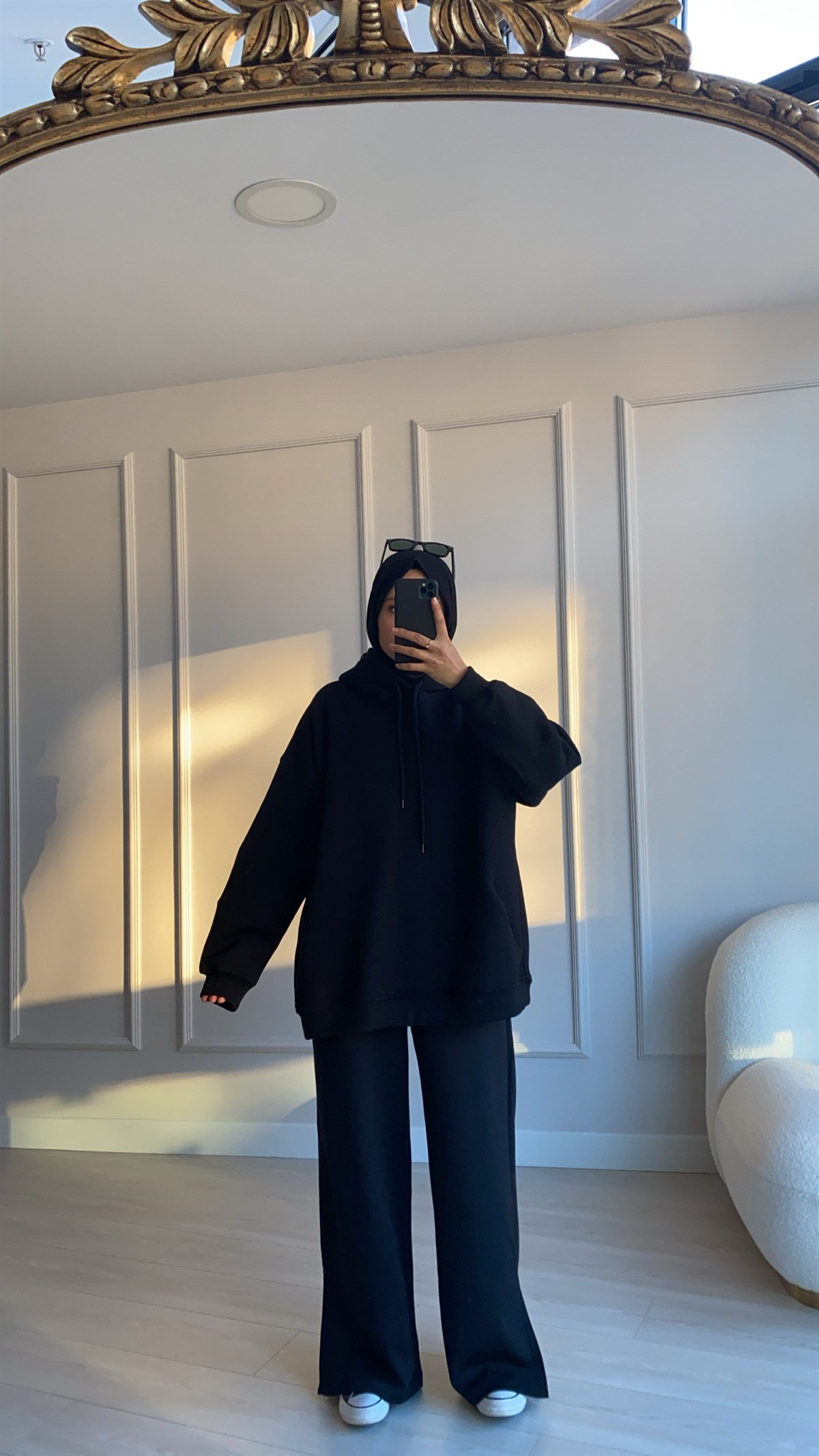 Siyah Oversize Sweatshirt 