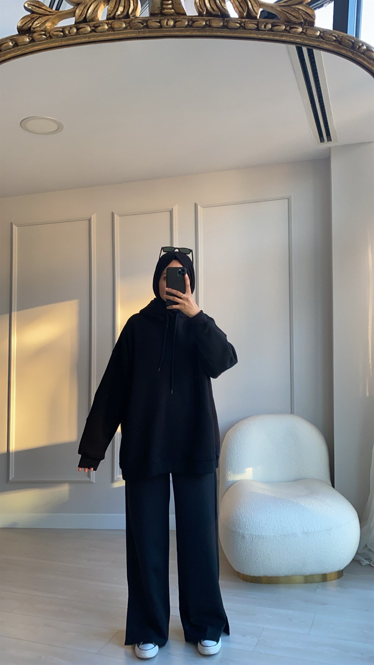 Siyah Oversize Sweatshirt 