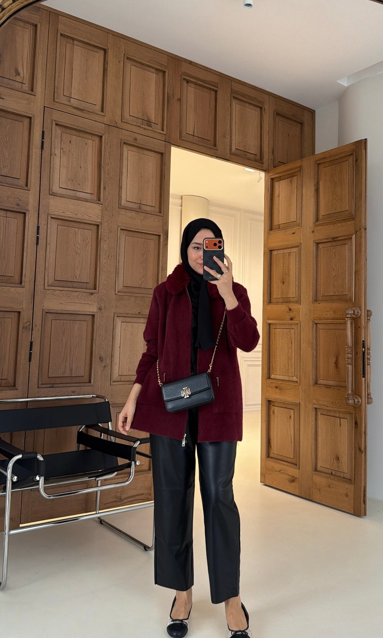 Soft Kürk Detaylı Hırka Burgonya