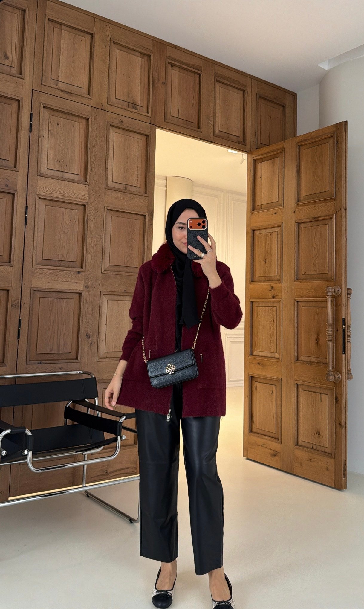 Soft Kürk Detaylı Hırka Burgonya