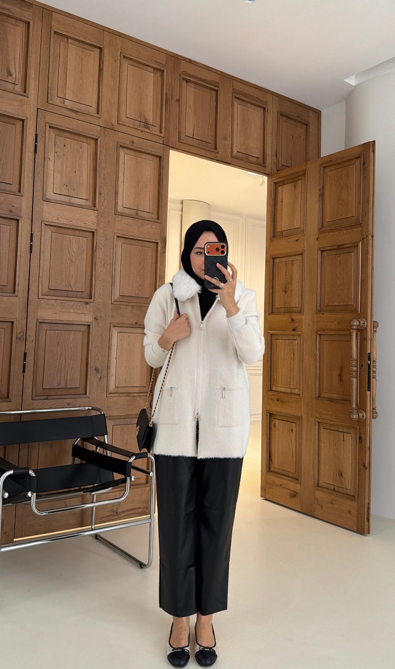 Soft Kürk Detaylı Hırka Ekru
