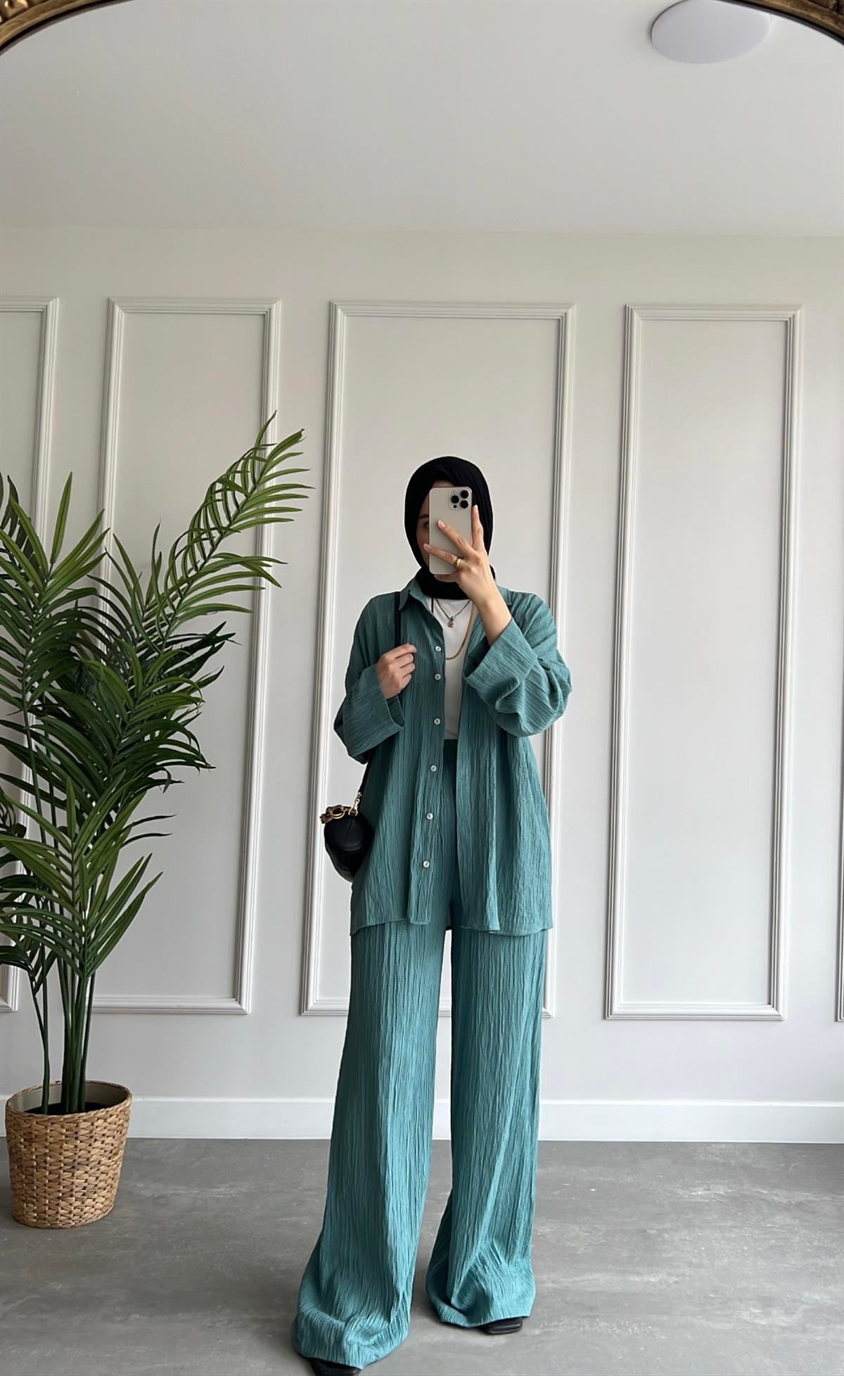 Summer Gömlekli Takım-Mint