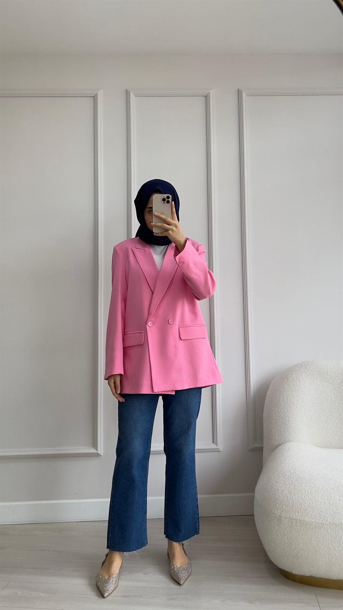 Tek Düğmeli Blazer Ceket 