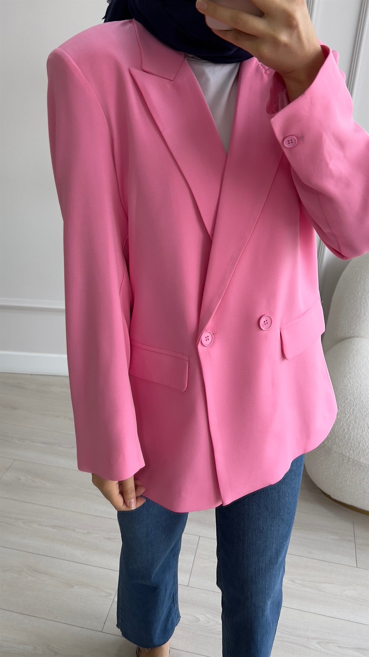 Tek Düğmeli Blazer Ceket 