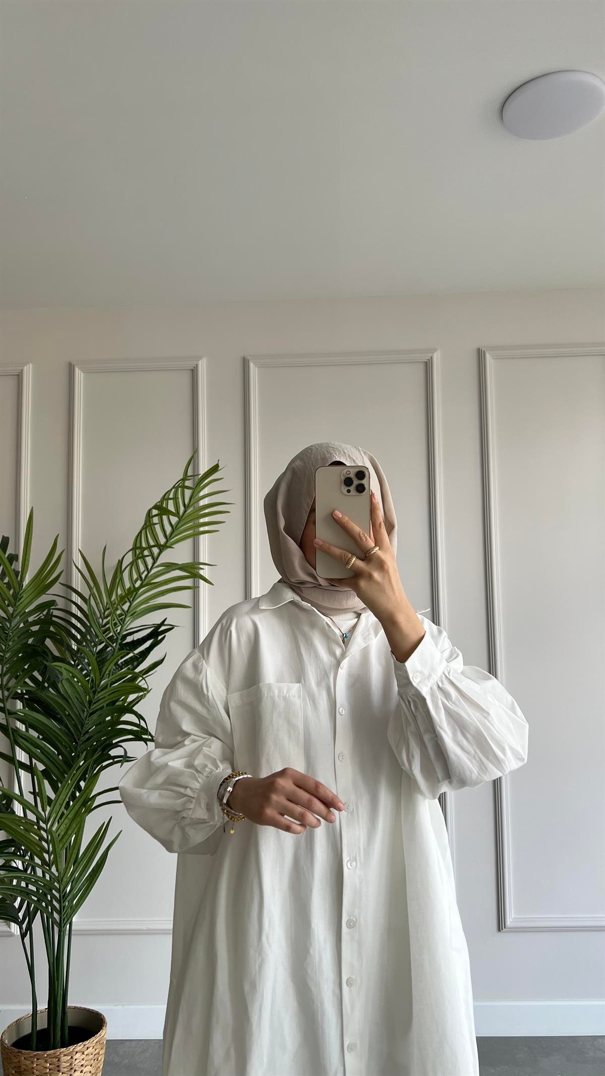 Uzun Oversize Poplin Gömlek