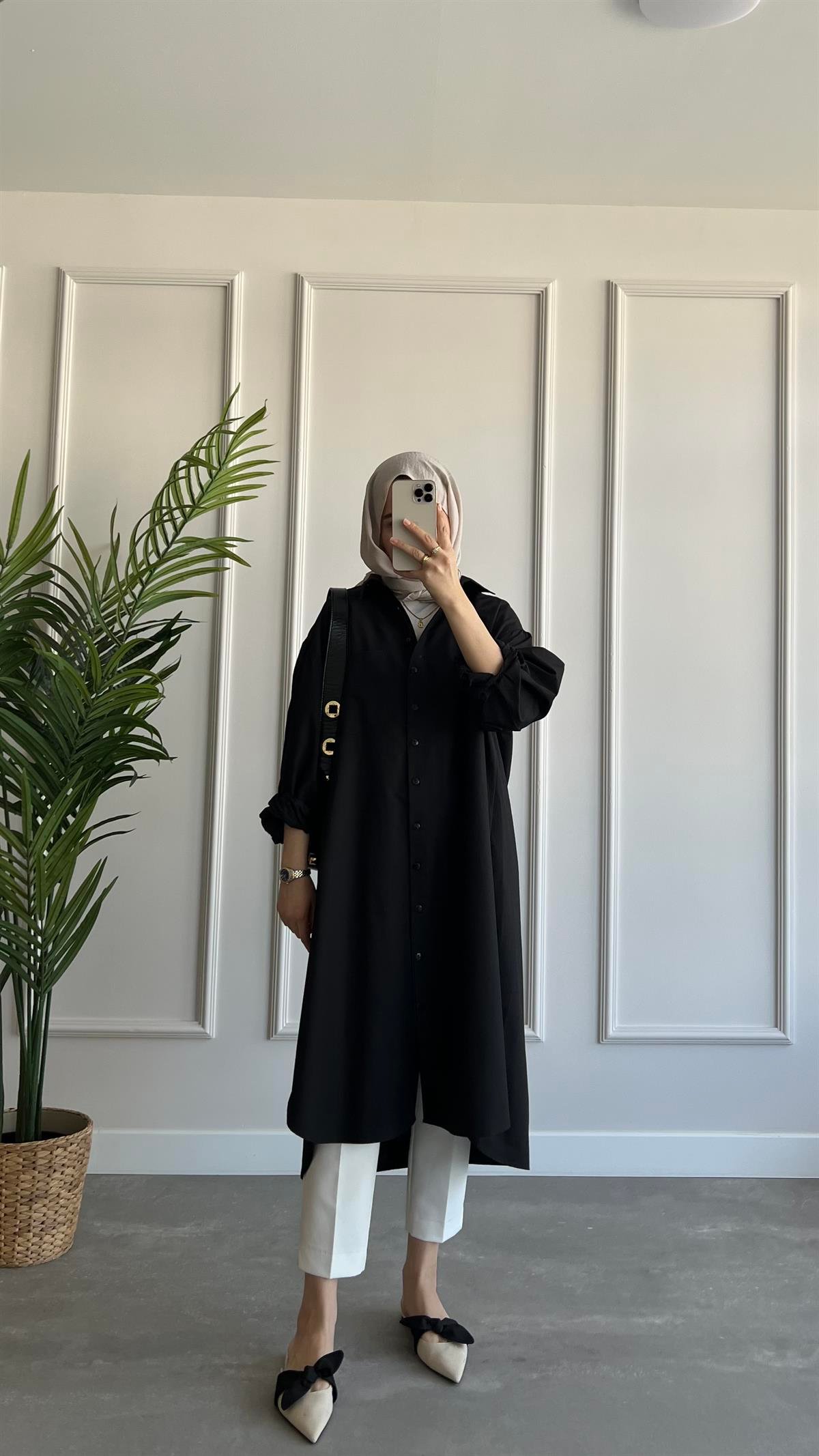 Uzun Oversize Poplin Gömlek
