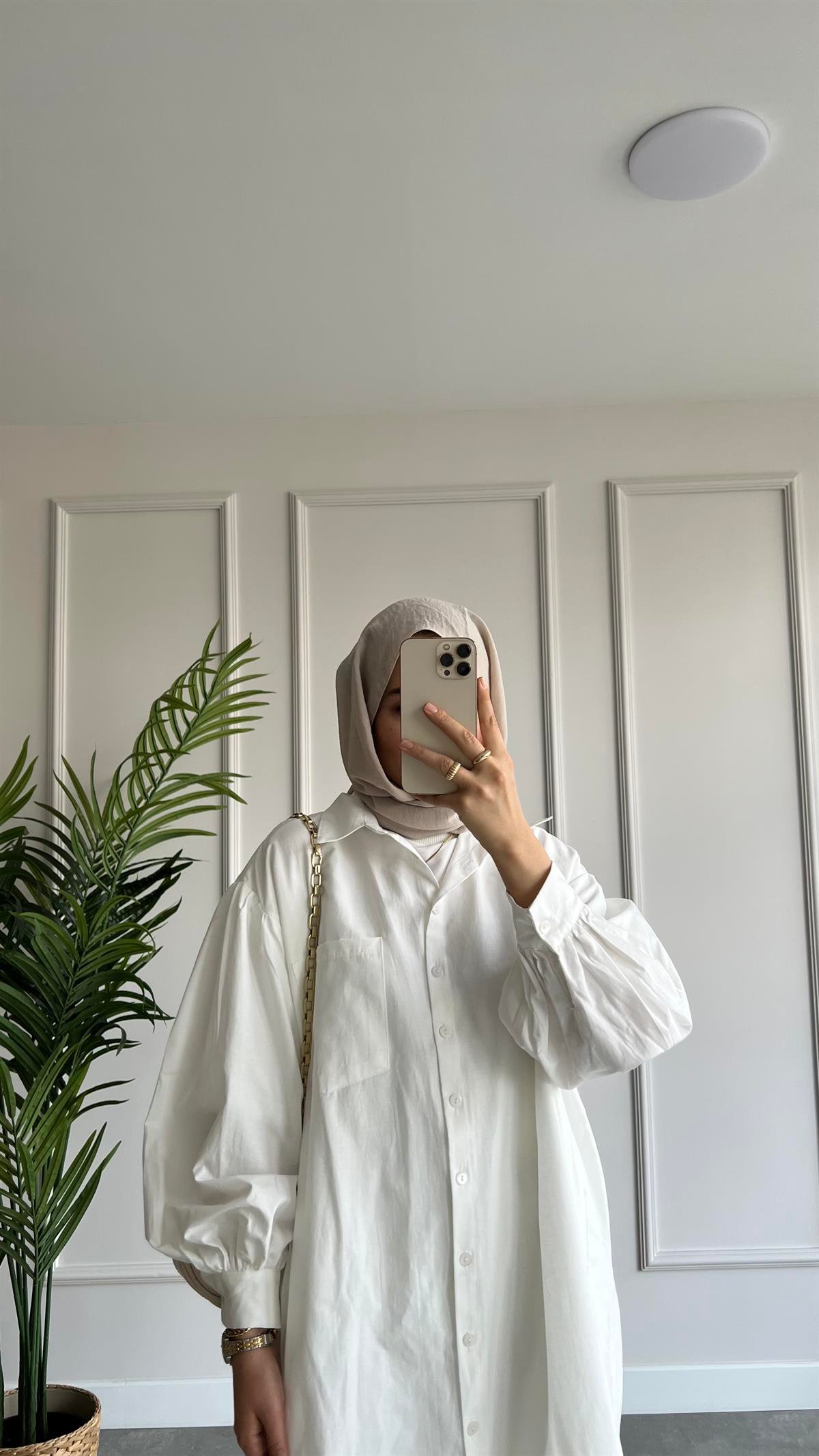 Uzun Oversize Poplin Gömlek