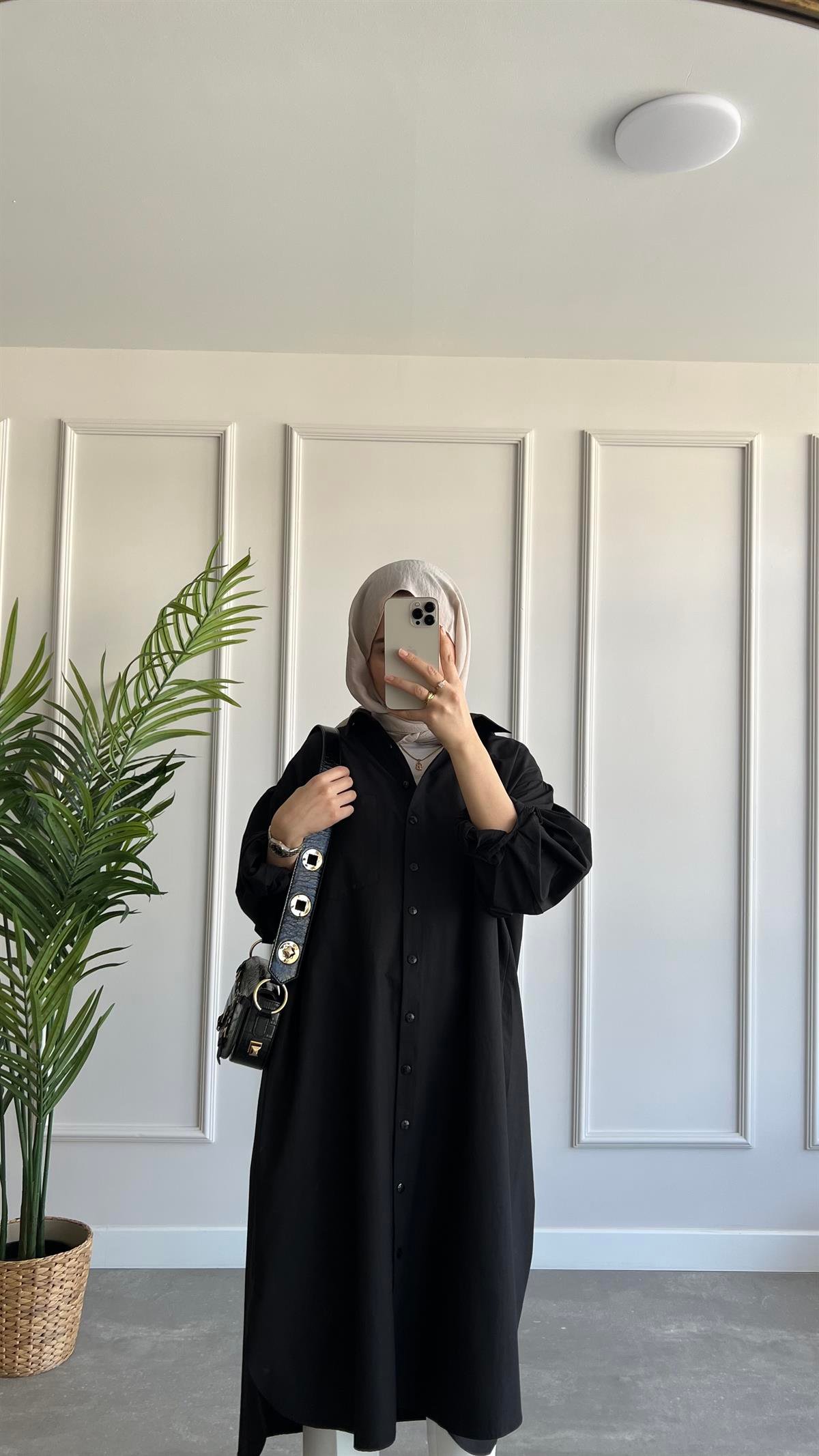 Uzun Oversize Poplin Gömlek