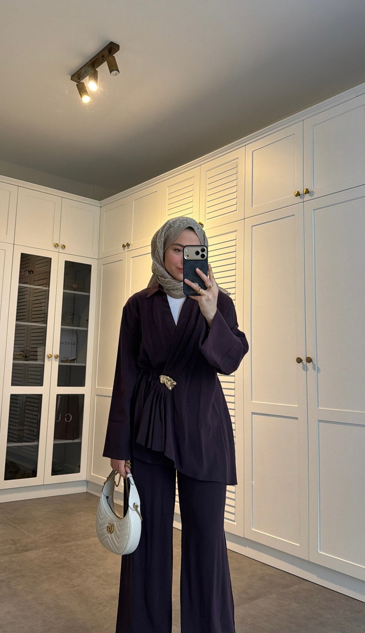 Yandan Bağlamalı Broşlu Modal Takım Burgonya