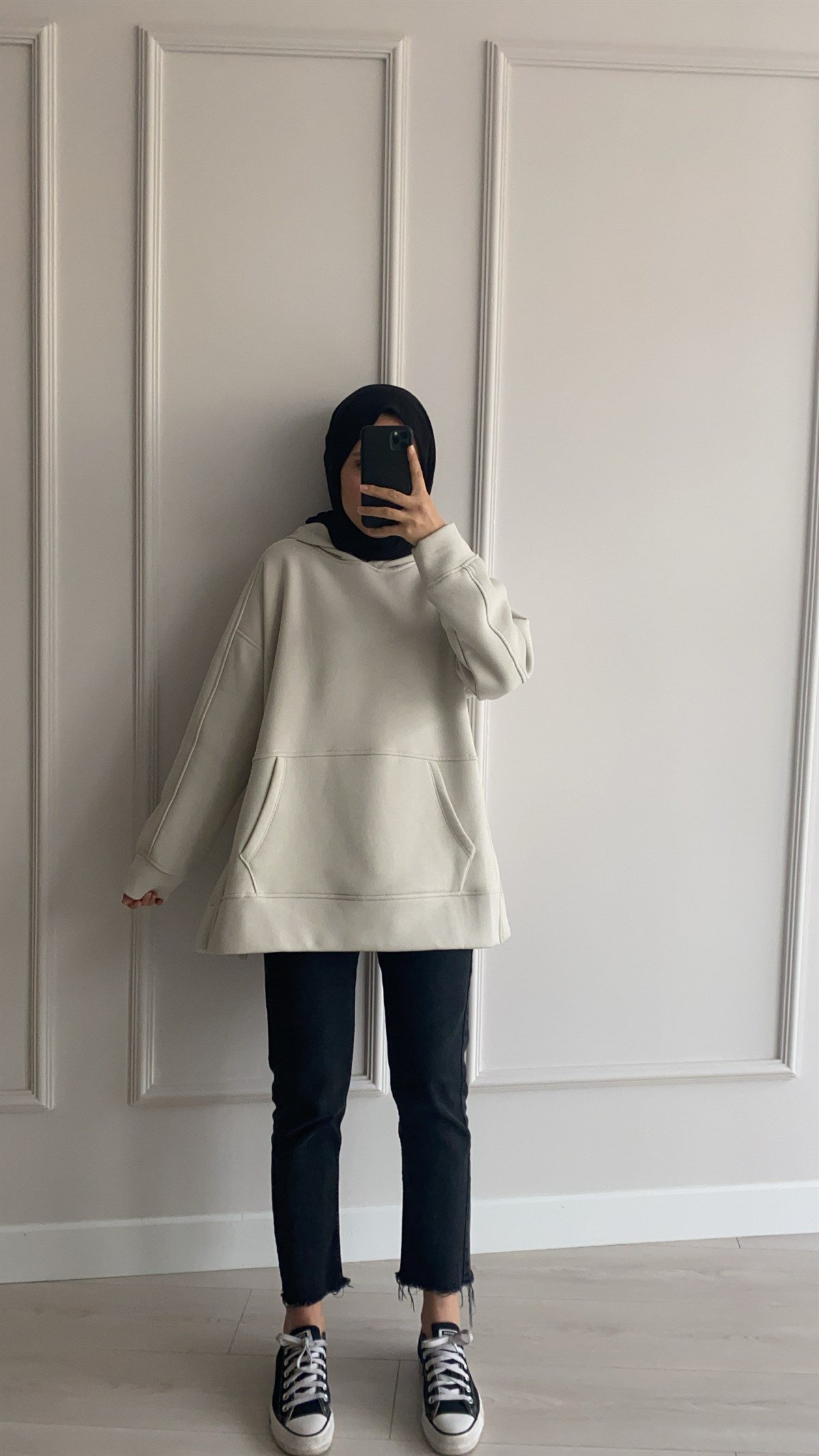 Yanları Çıt Çıt Detaylı Taş Sweatshirt 