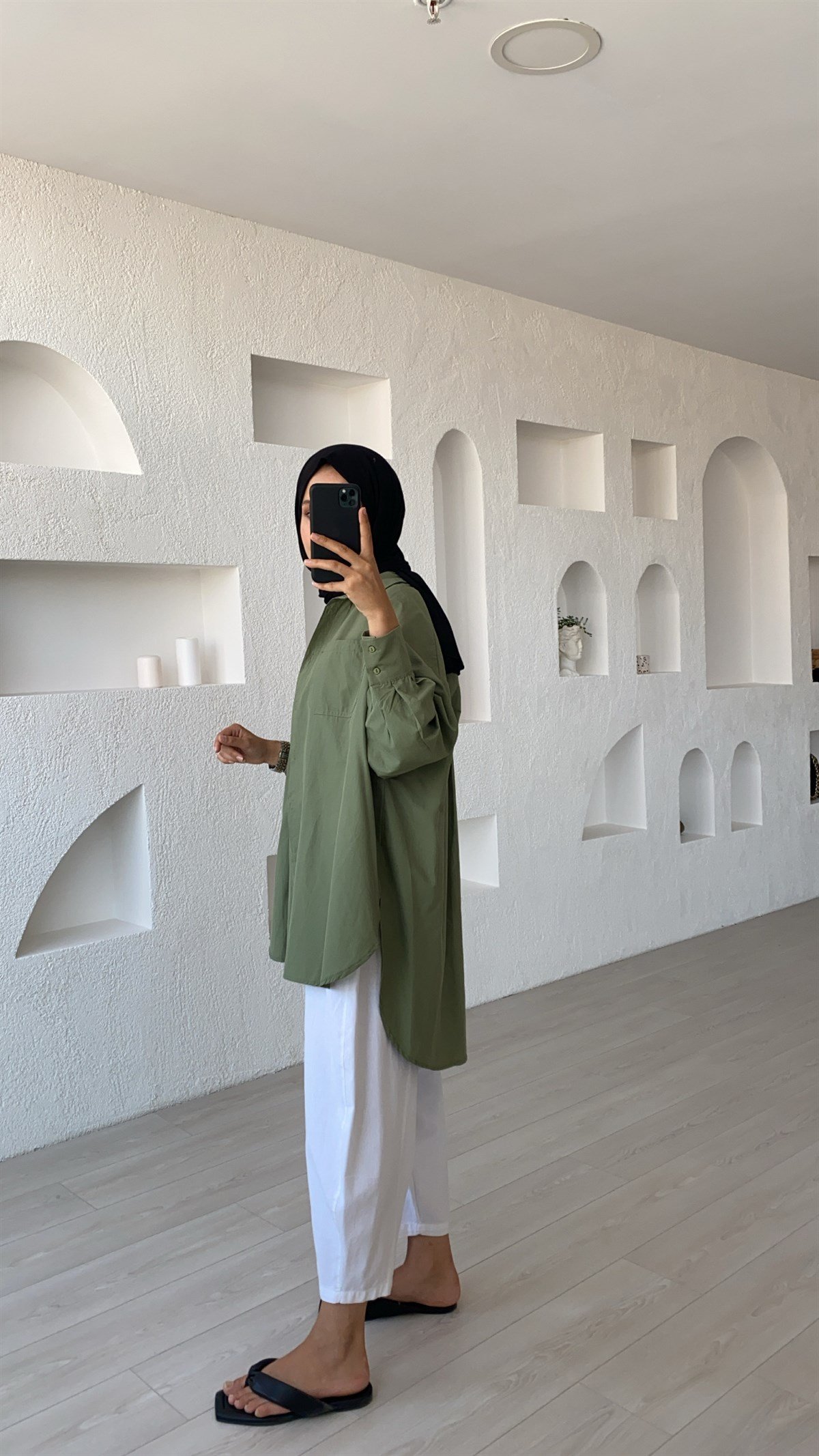 Yeşil Oversize Gömlek