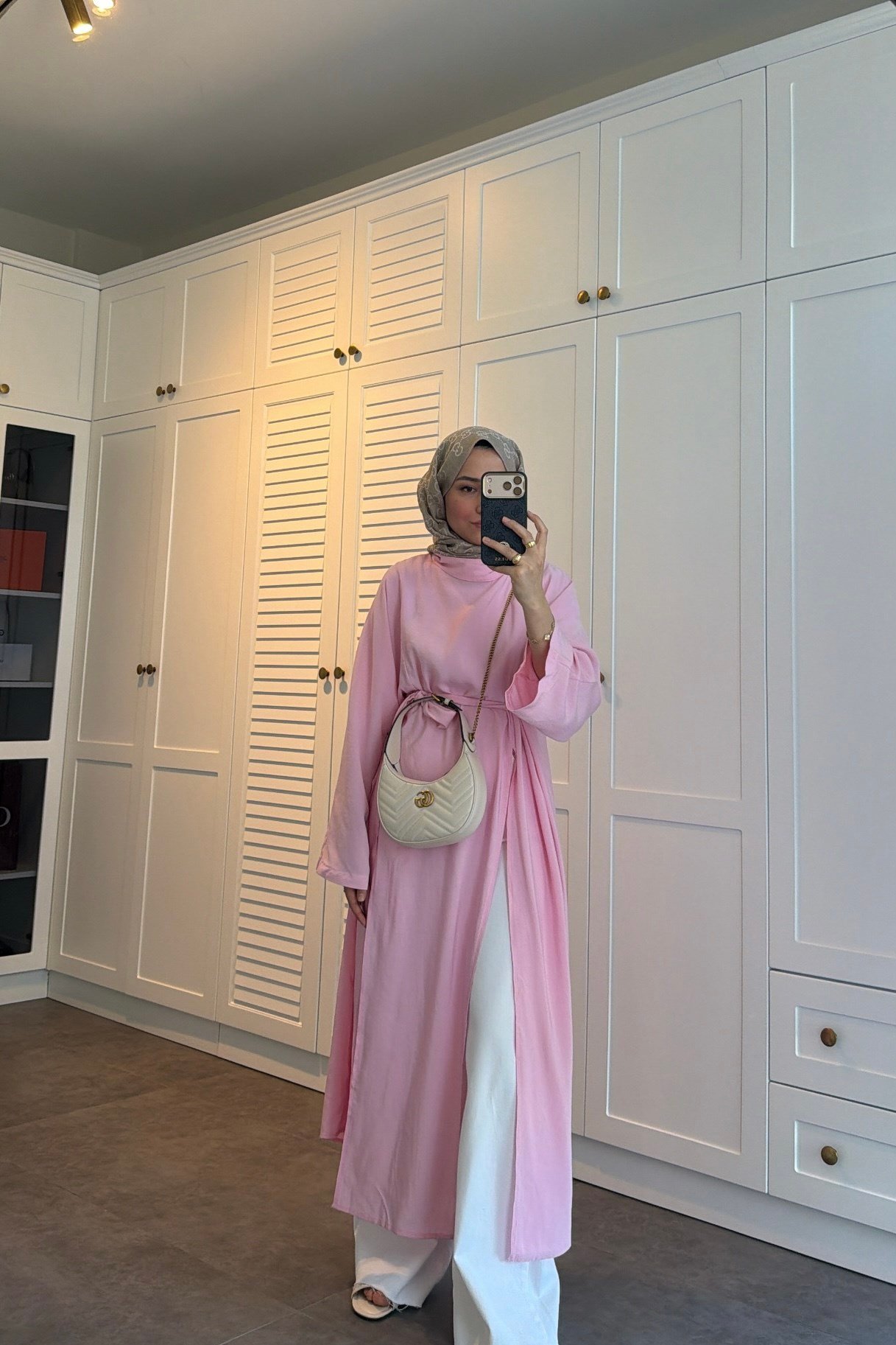 Yırtmaç Detay Tunik  Pembe