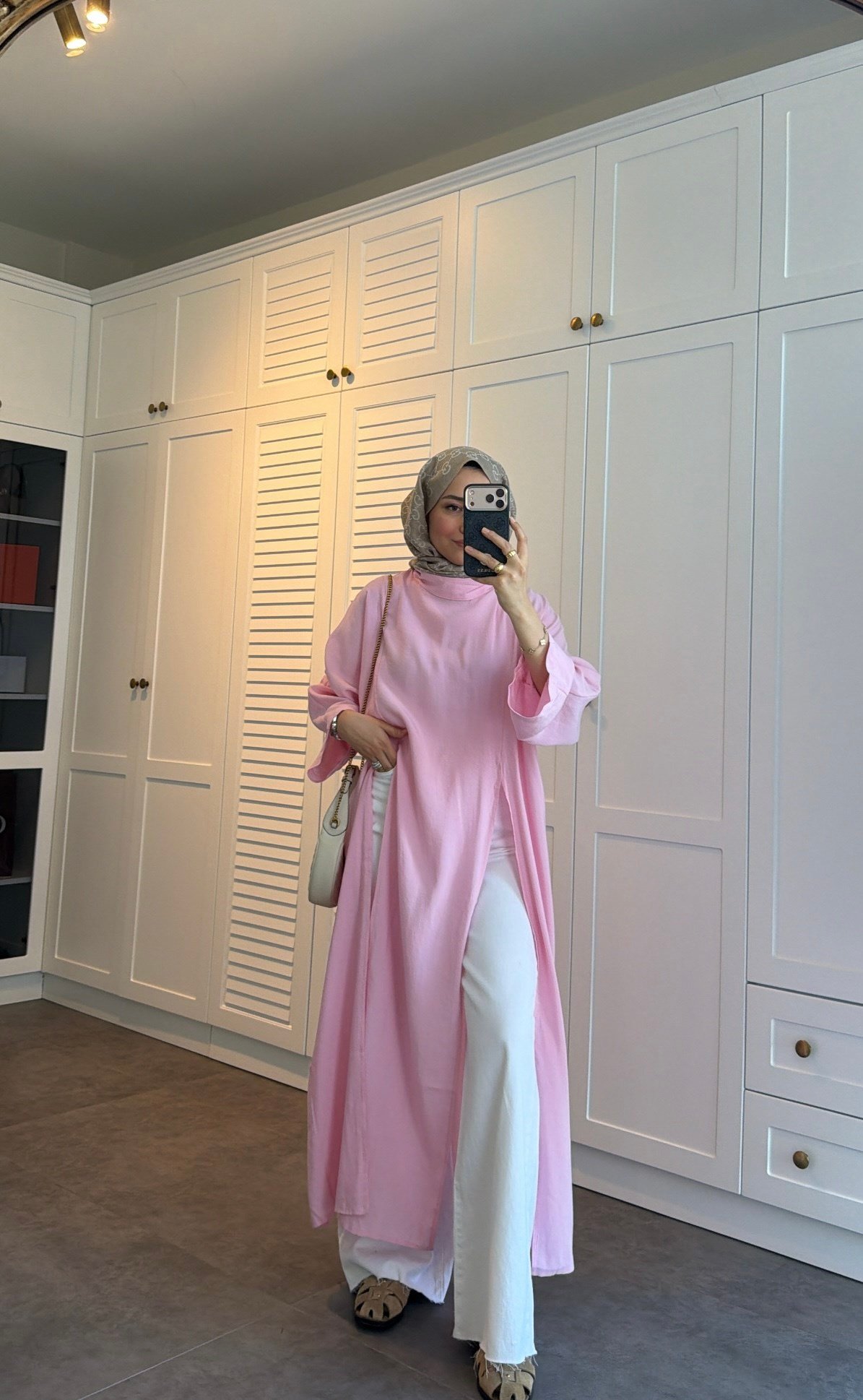 Yırtmaç Detay Tunik  Pembe