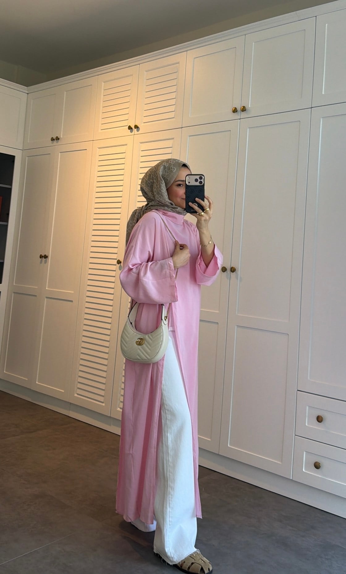 Yırtmaç Detay Tunik  Pembe