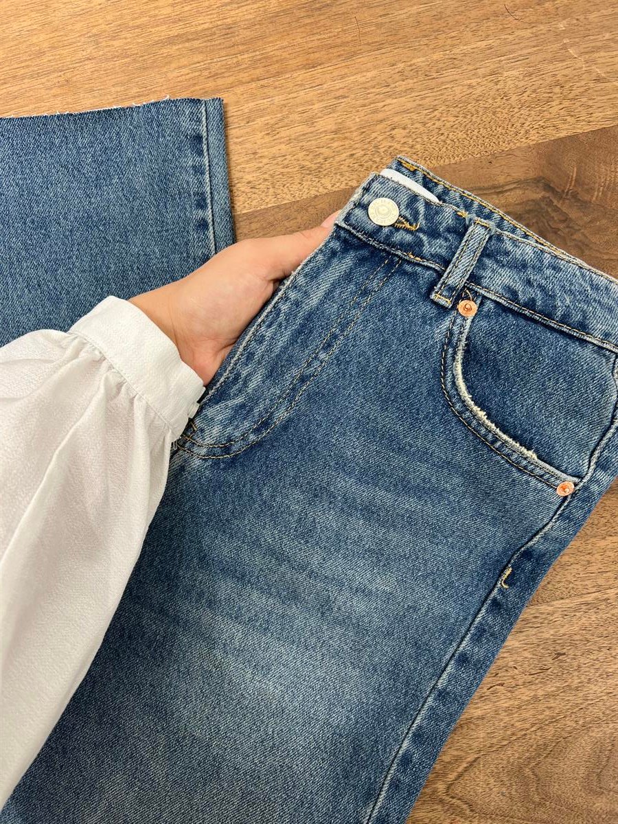 Zara Model Straight Yüksek Bel Likralı Jean