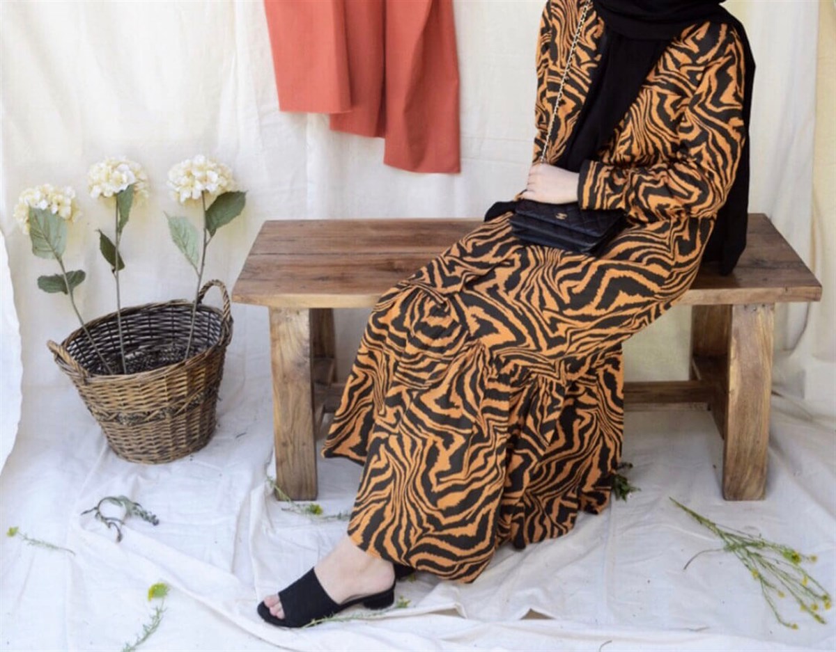 Zebra Desenli Elbise
