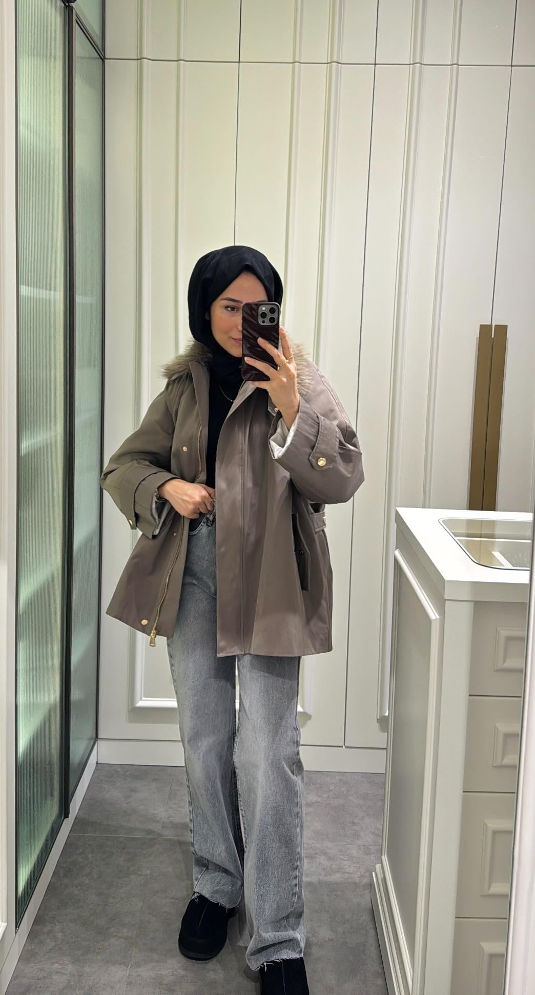 ZR Model Kesik Paça Jean Gri