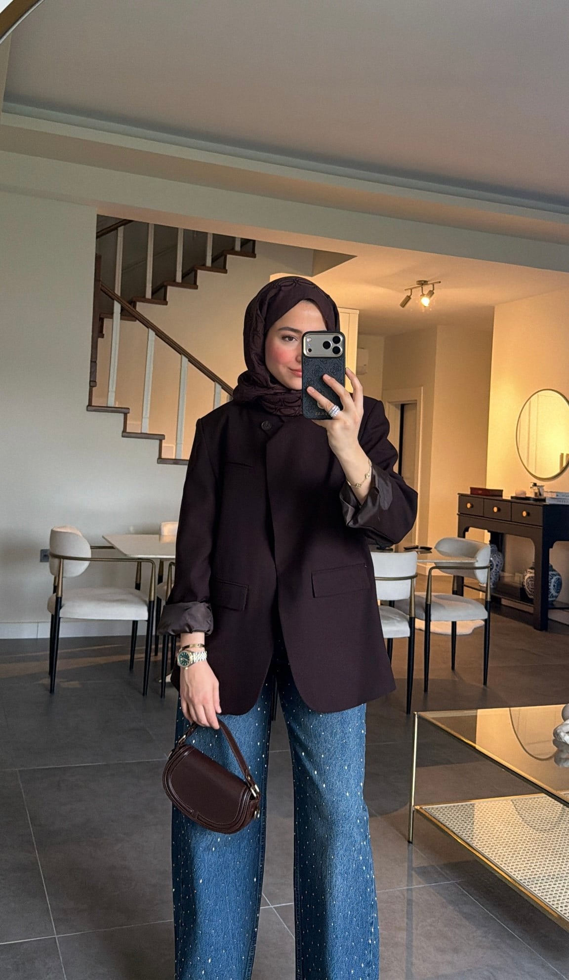Zra Model Blazer Ceket Kahve