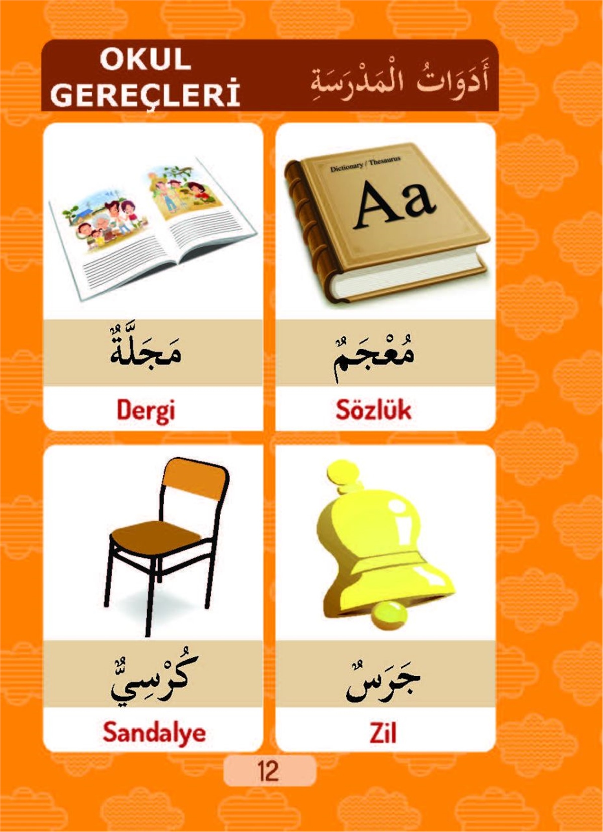 7.Sınıf Arapça Kelime KartelasıMektep YayınlarıSözlükler