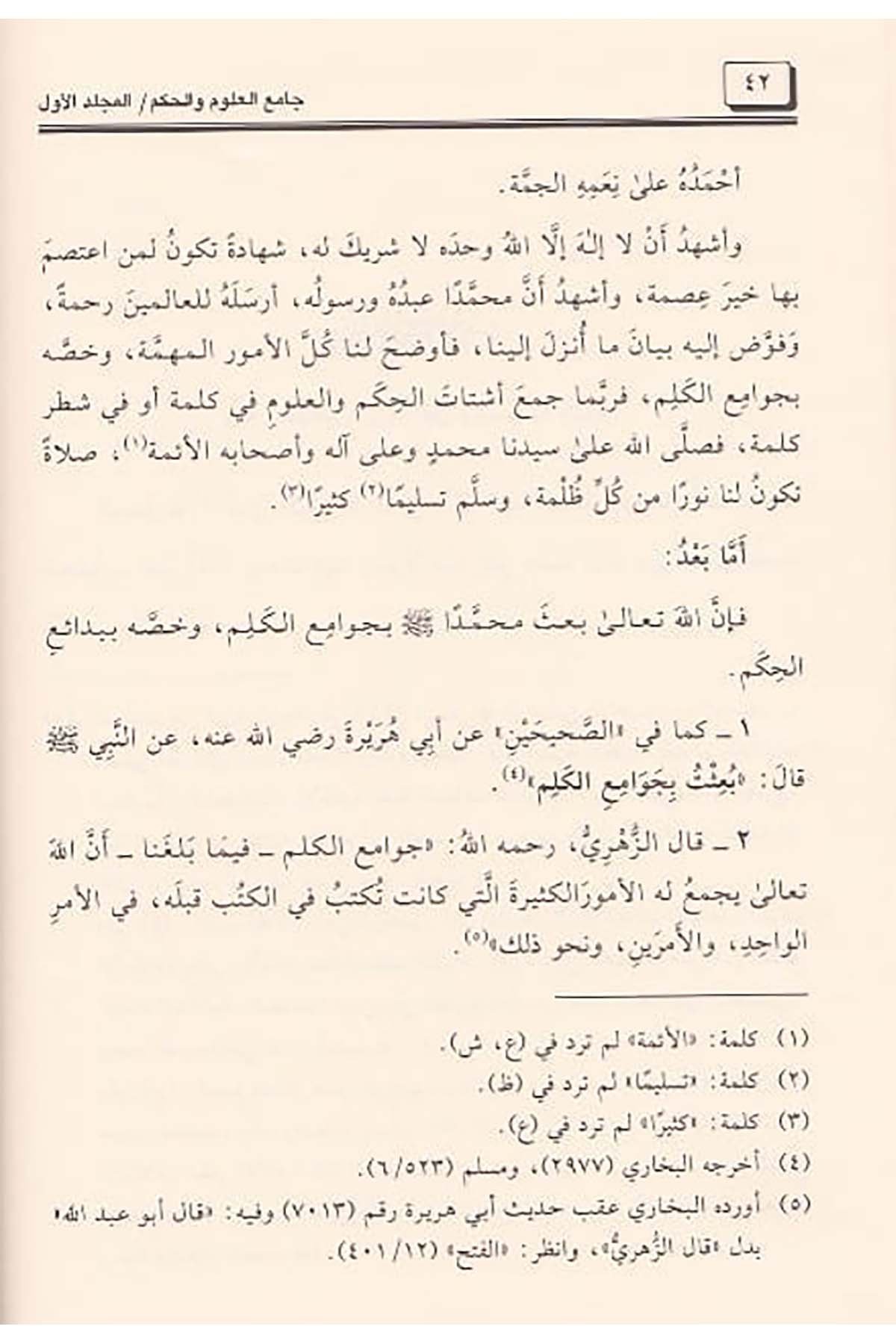 Camiül Ulum Vel Hikem Fi Şerhi Hamsine Hadisen Min Cevamiil Kelim 2Cilt |  جامع العلوم والحكمDar'ül Beşairil İslamiyyeHadis