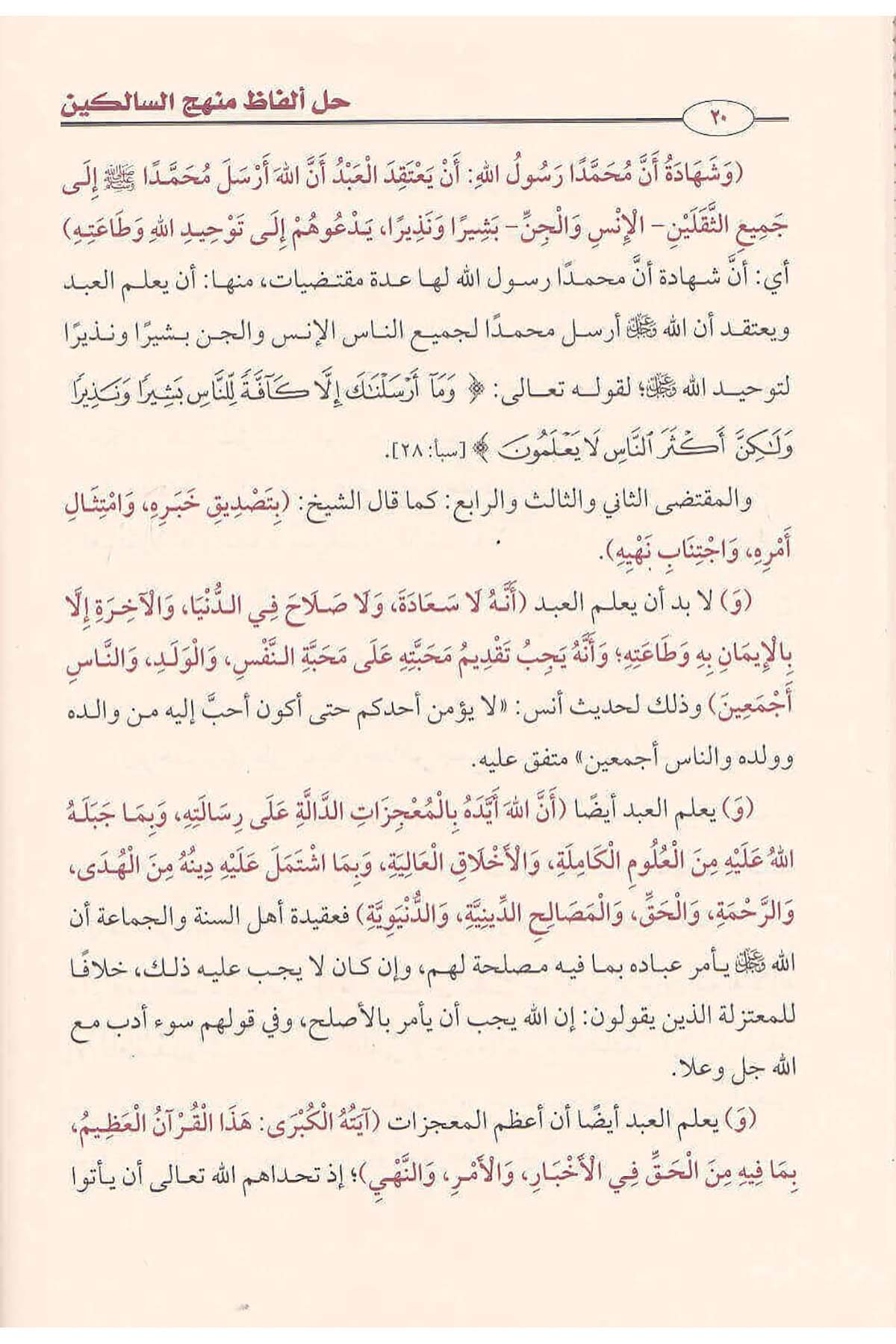 العذب المعين في حل ألفاظ منهج السالكينDar'ül İbn HazmFıkıh