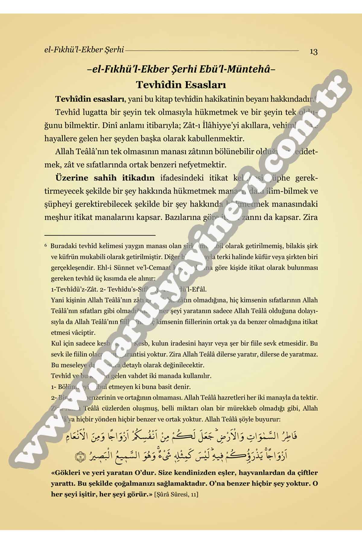 El-Fıkhul-Ekber Şerhi Ebul-Müntehâ Tercümesi(Kırık Manalı-İzahlı)Siraç YayıneviTürkçe Kitaplar