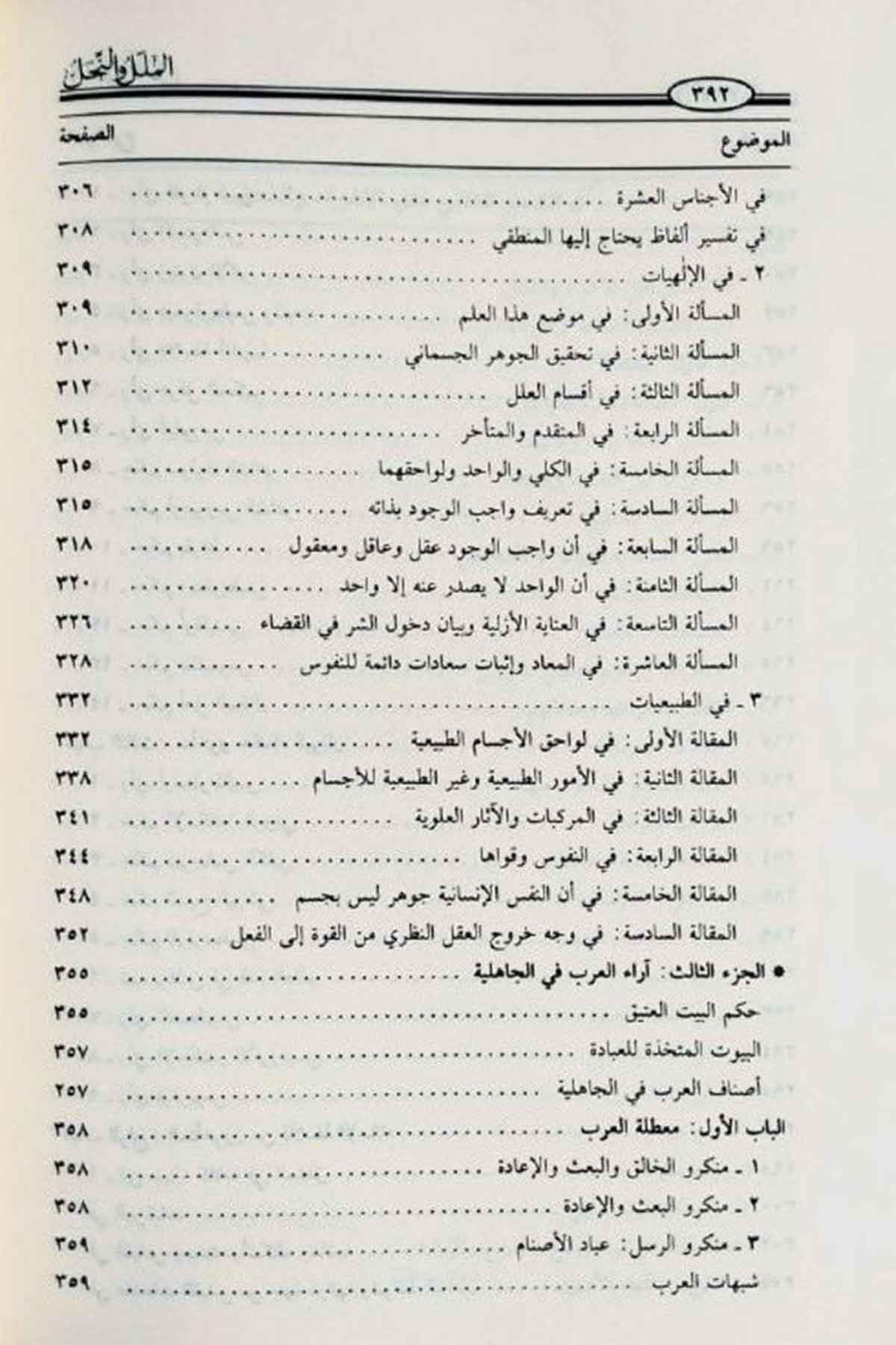 El - Milel ve'n - Nihal - الملل والنحلDar'ül İbn HazmKelam ve Akaid