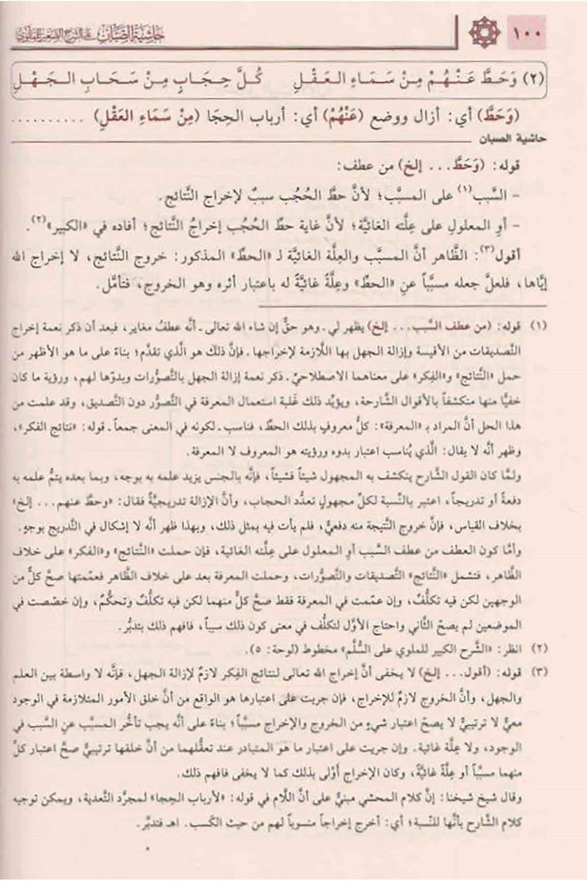 Haşiyetü's-Sabban - حاشية الصبان  - دار تحقيق الكتاب / دار نورالصباحMantık