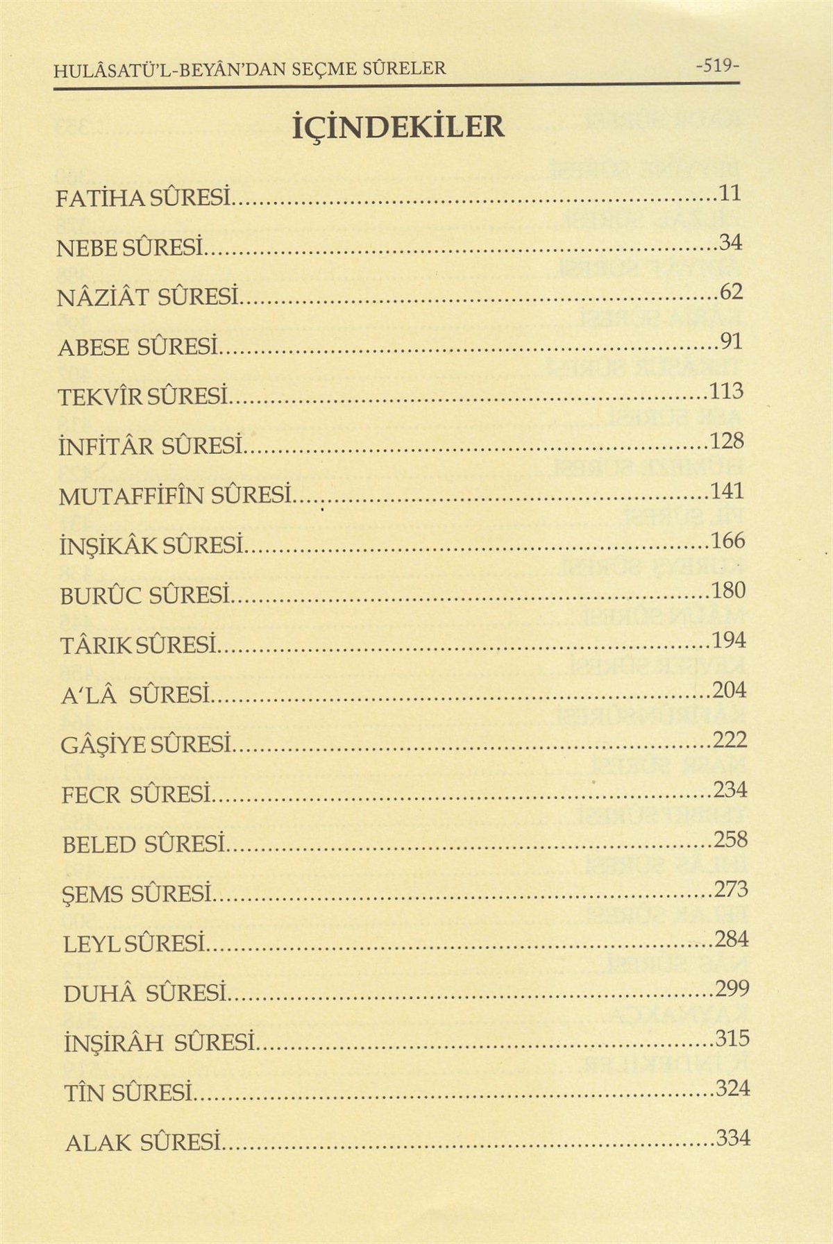 Hulasatül Beyandan seçme süreler | خلاصة البيان سور مختارةMaruf YayıneviTefsir