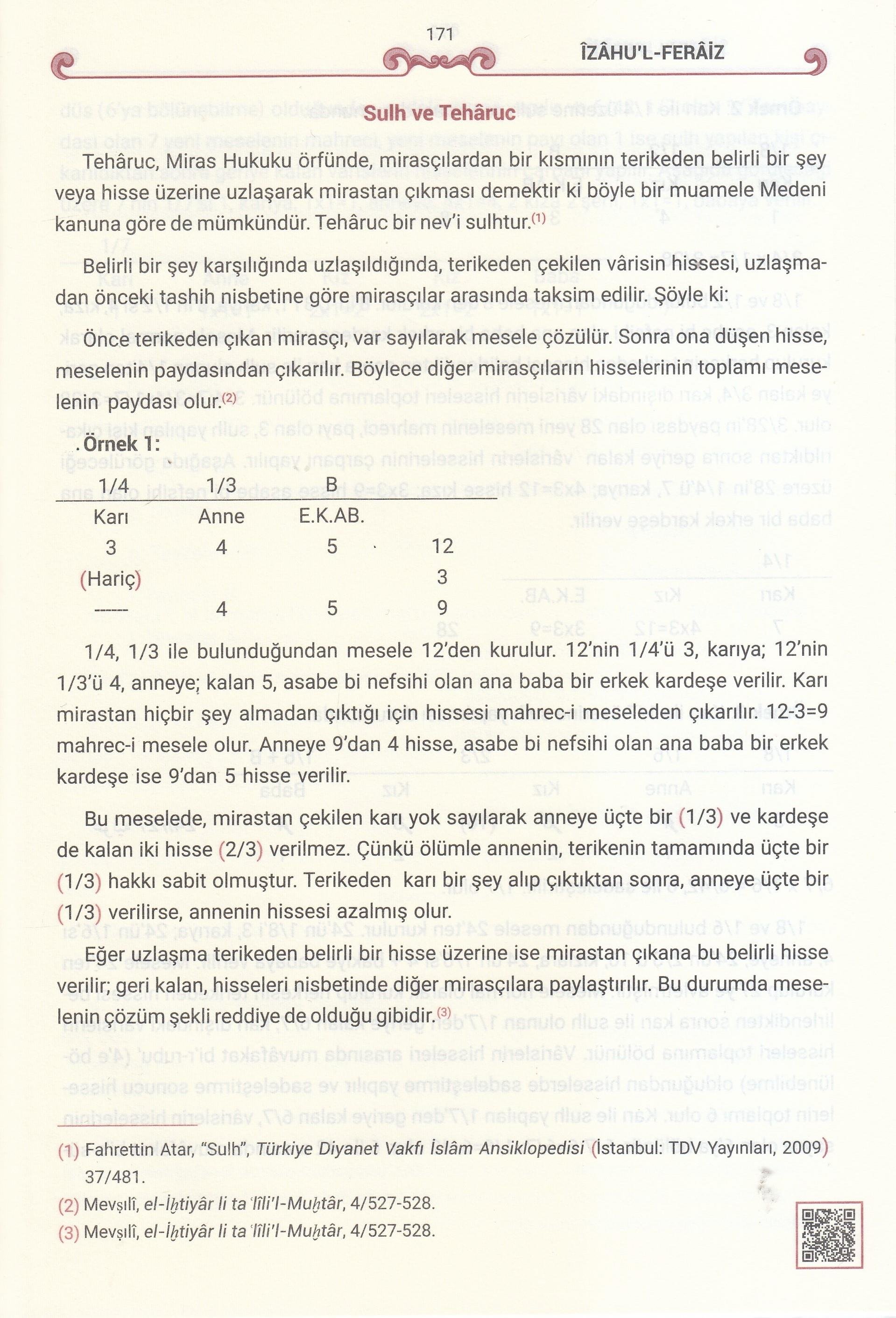 İzahul FeraizMaruf YayıneviHukuk