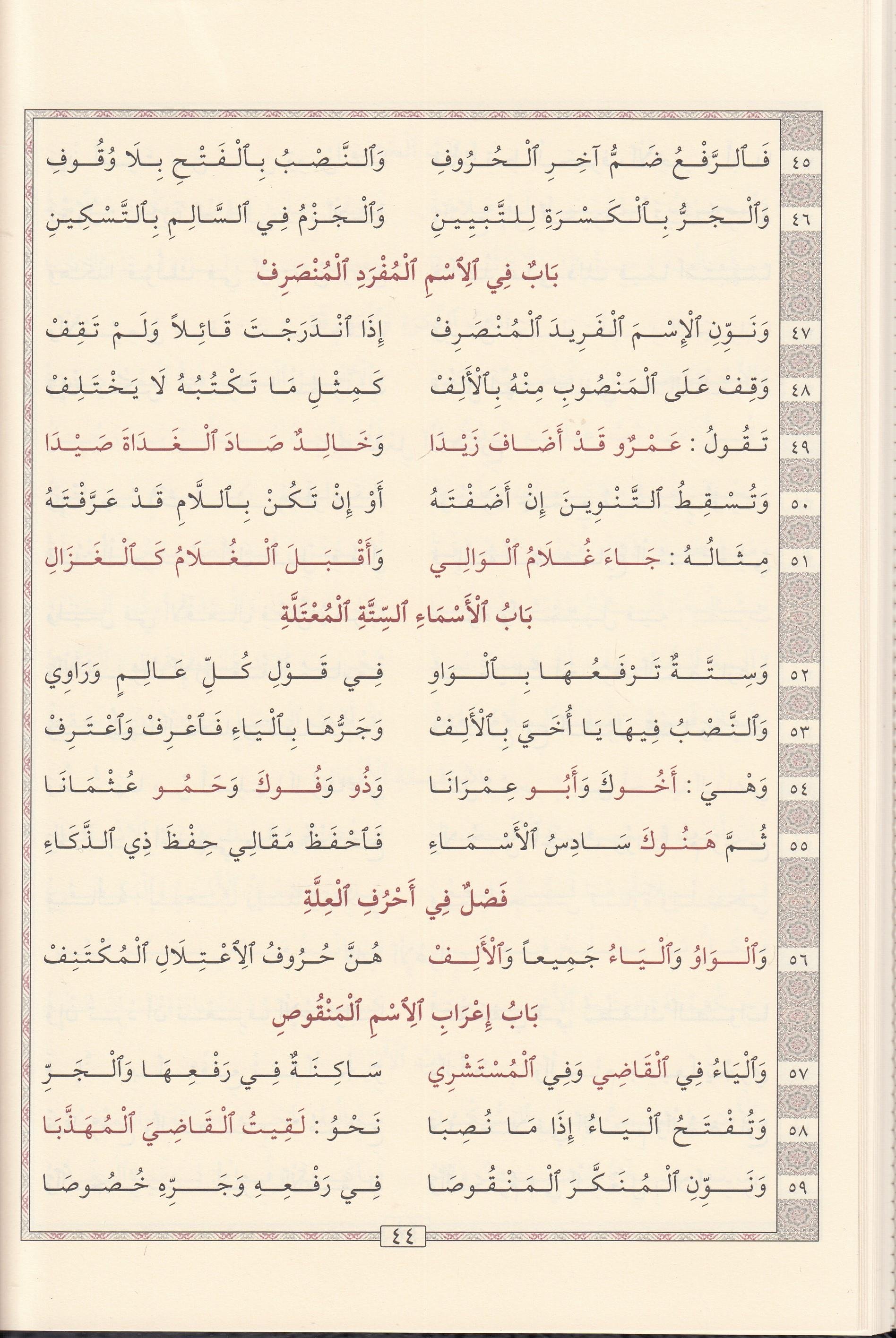 Lübbül Lübâb Fi Hulâsati Meânî Mülhatil İrâb - | لب اللباب في خلاصة معاني ملحة الإعرابDarül MinhacArap Dili ve Edebiyatı