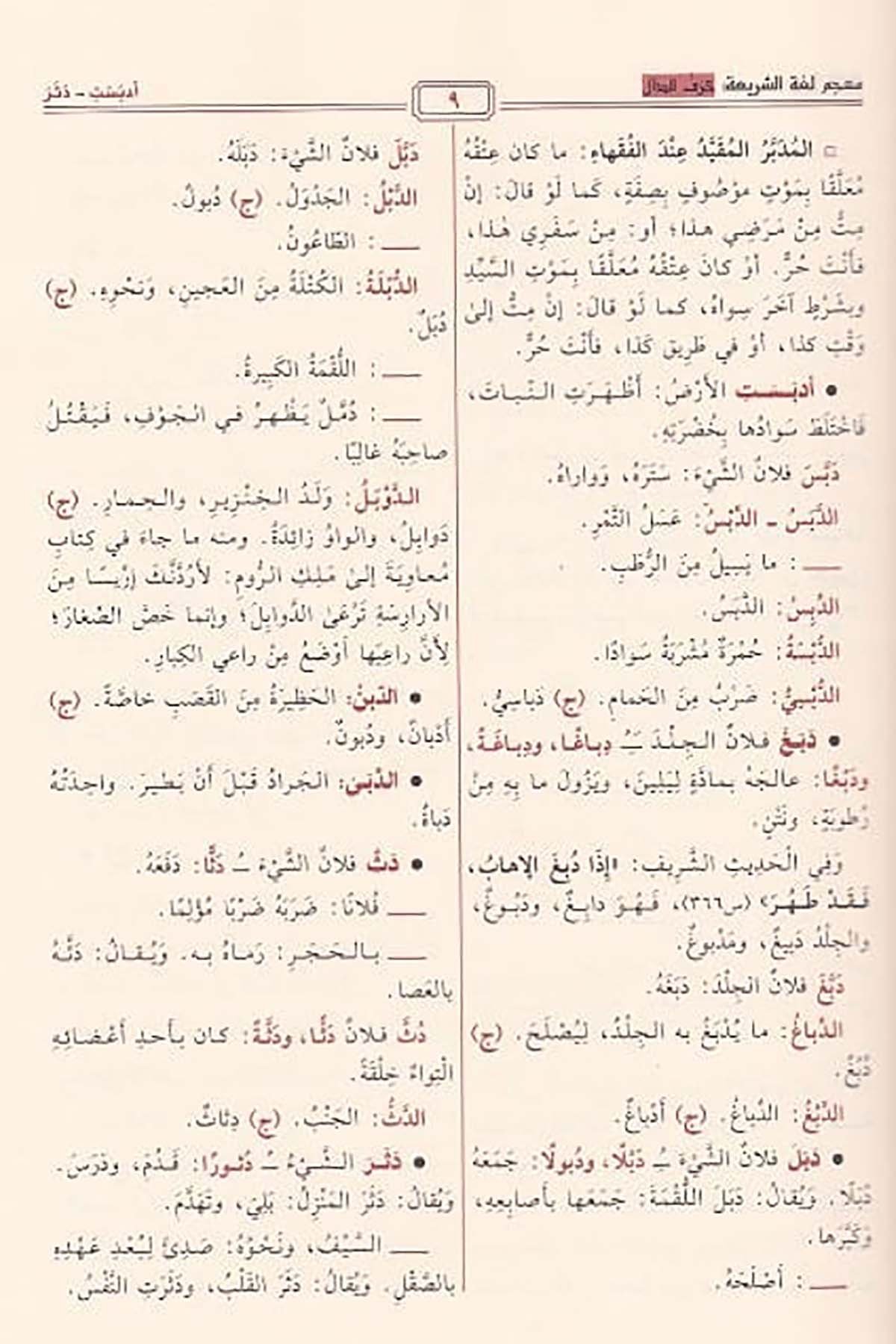 Mucemu Lugatiş Şeriamucem Fil Arabiyye Ve Müfredâtil Akide Vel Kuranil Kerim 4Cilt | معجمDar'ül Beşairil İslamiyyeSözlükler