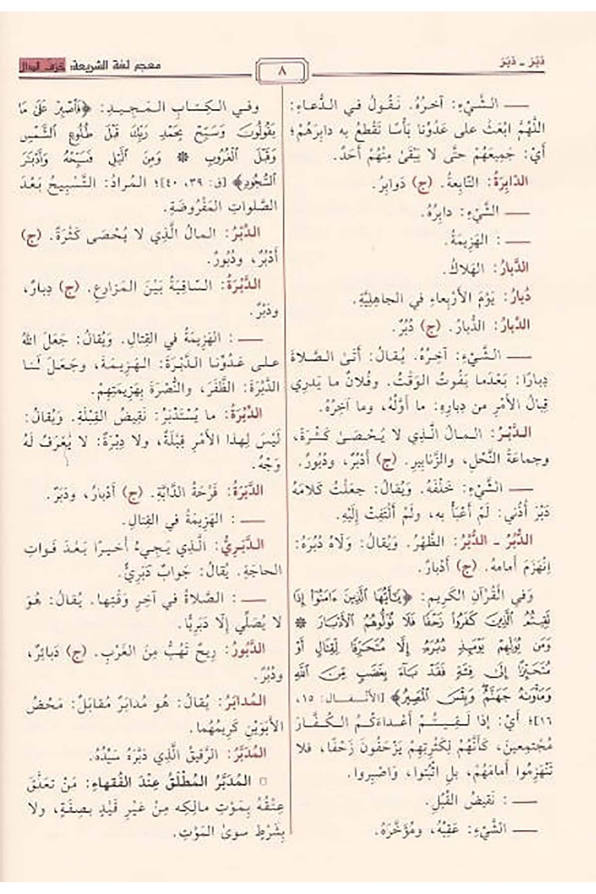 Mucemu Lugatiş Şeriamucem Fil Arabiyye Ve Müfredâtil Akide Vel Kuranil Kerim 4Cilt | معجمDar'ül Beşairil İslamiyyeSözlükler