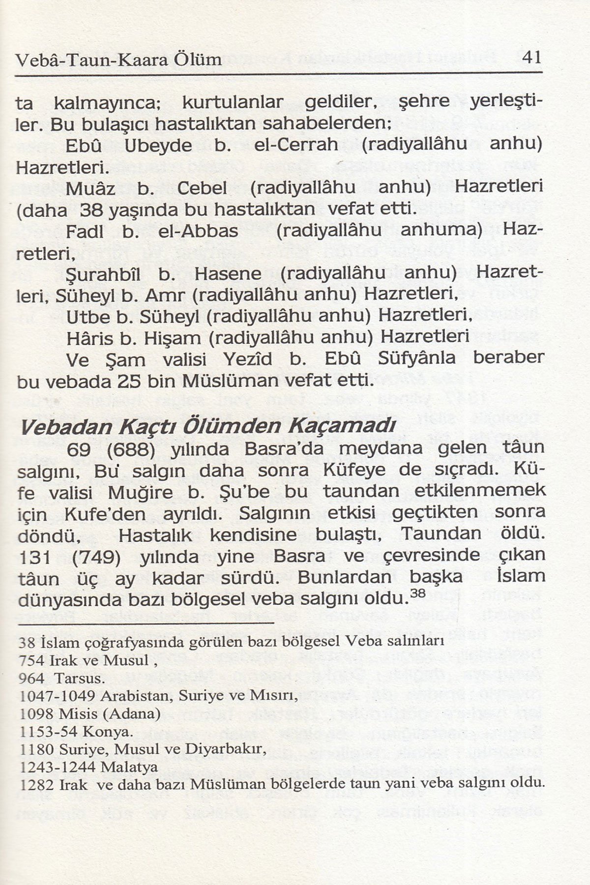 Salgın Hastalıklardan Korunmanın Manevi Yolları taun-veba kara ölüm
