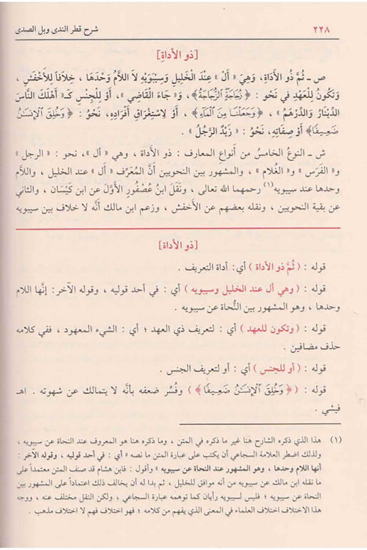 شرح قطر الندى وبل االصدىDar'ül FeyhaArapça Dil Öğretimi