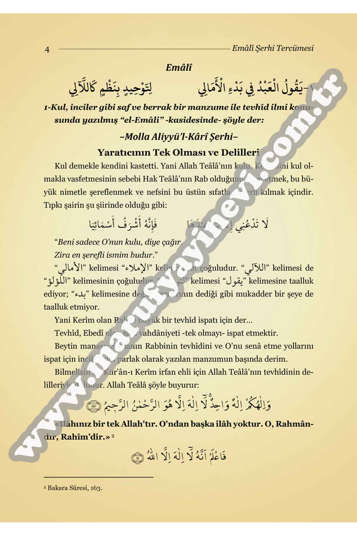 Şerhul-Emâlî Tercümesi (Kırık Manalı – İzahlı)Siraç YayıneviTürkçe Kitaplar