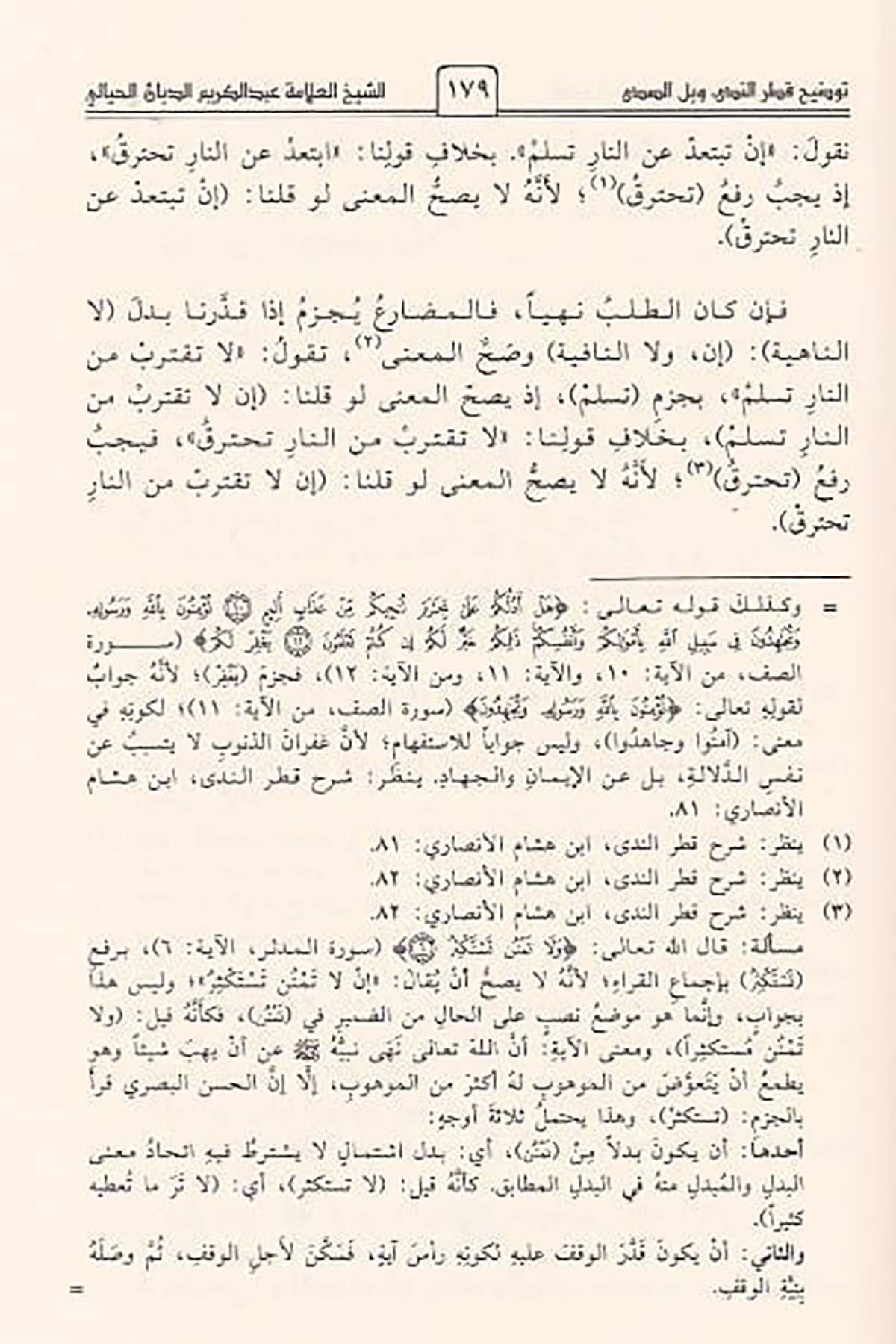 توضيح قطر الندى وبل الصدىDar'ül İbn HazmNahiv