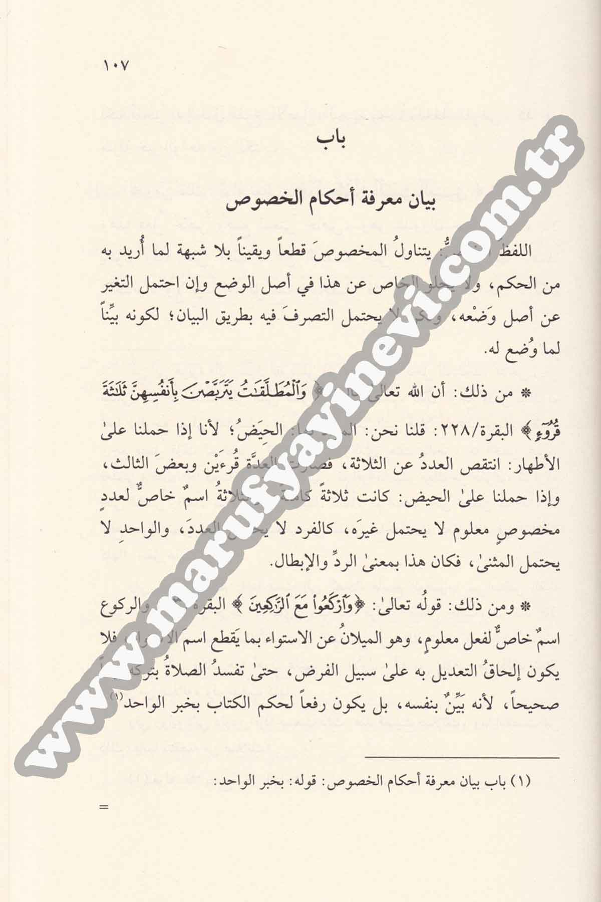 Usulu Pezdevi | أصول البزدويDar'ül Beşairil İslamiyyeFıkıh İlmi Usulu