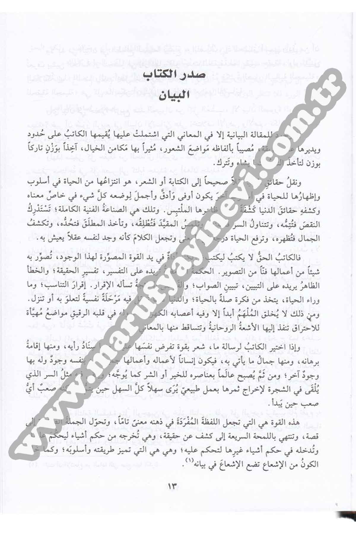 Vahyül Kalem Beyan Ke Ennehûminet Tenzil Ev Kabes Min Nuriz Zikril Hakim 1Cilt | وحي القلمDar'ül İhya TurasArap Dili ve Edebiyatı