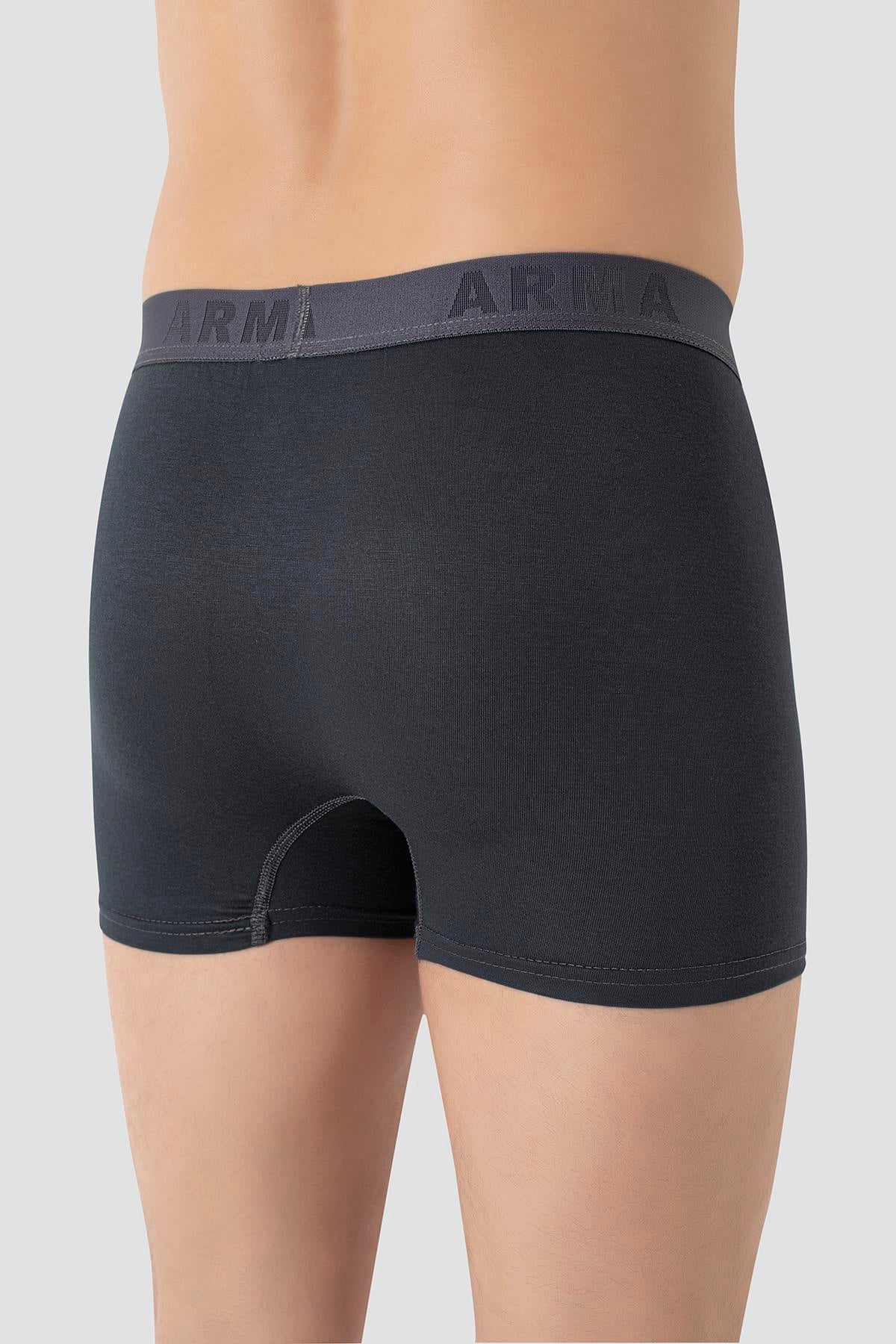  Erkek Füme Bambu Boxer 3'lü Paket