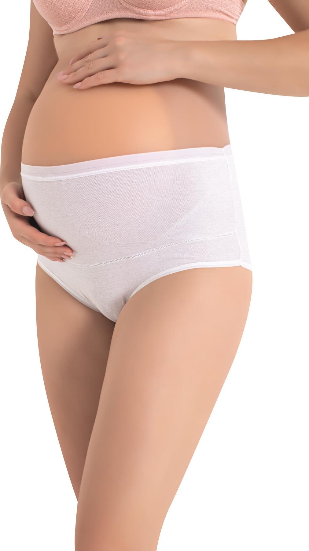 %100 Pamuk Toparlayıcı Hamile Külodu Beyaz 4'lü Paket
